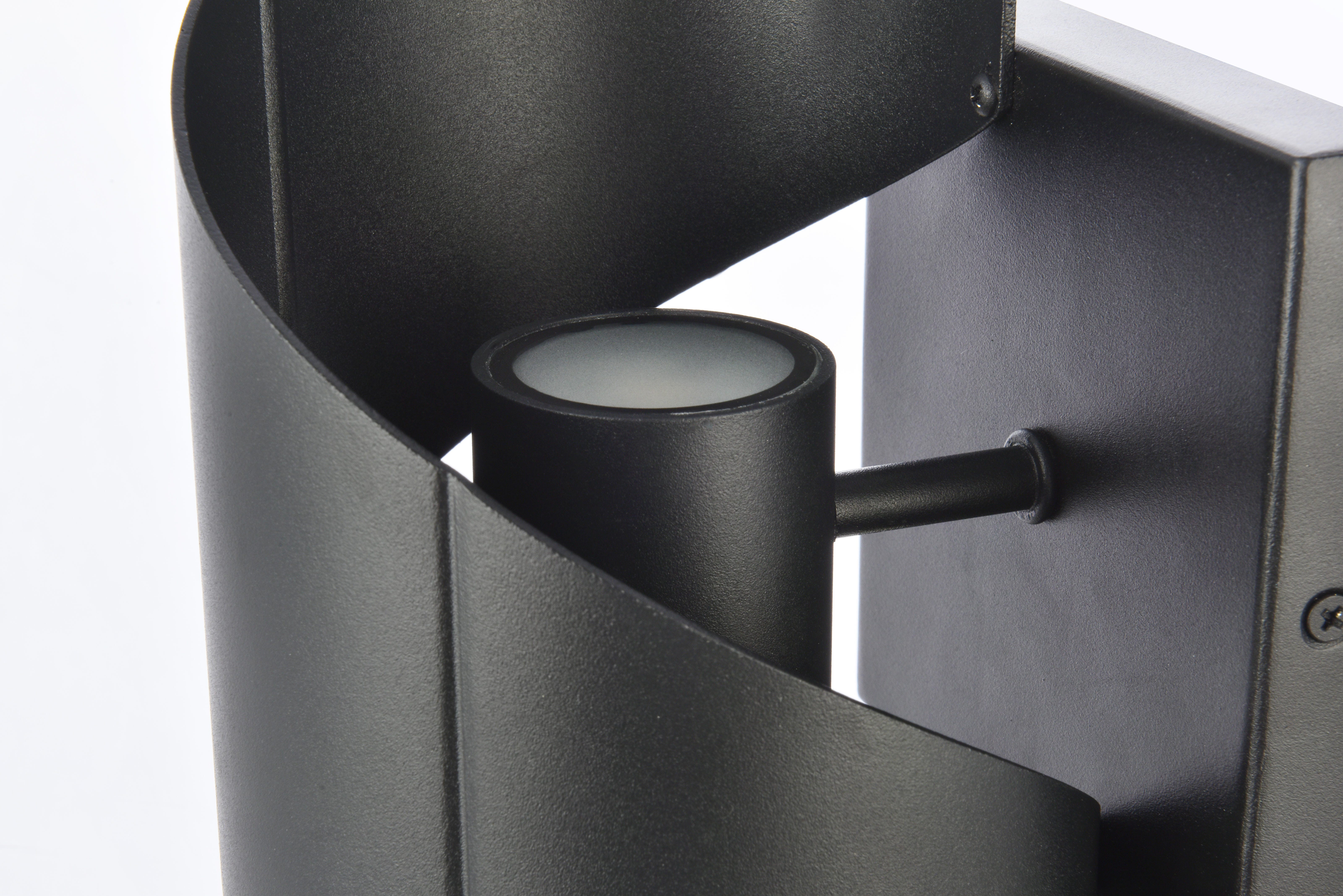 Raine Integrated Led Wall Sconce In Black, Black, large