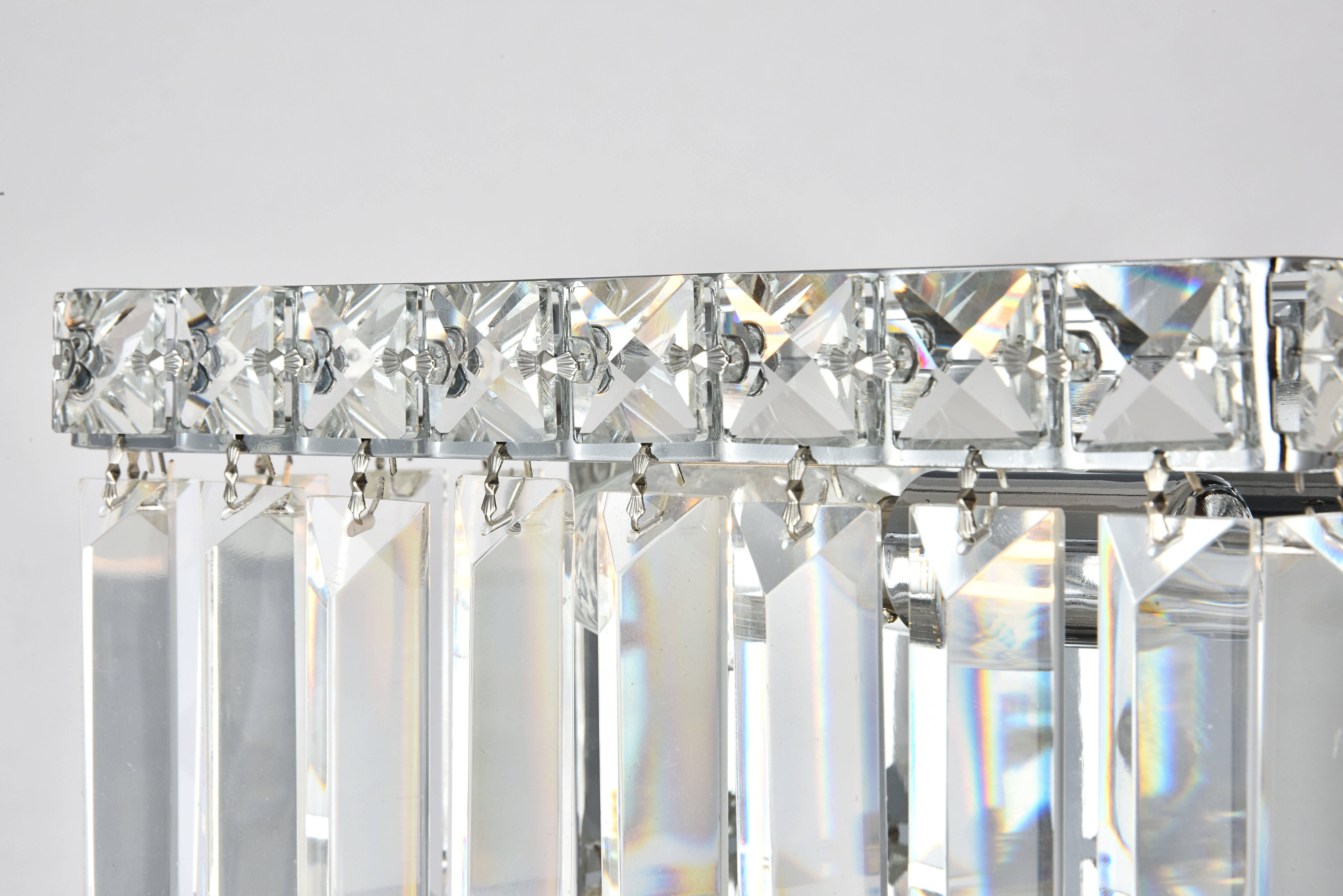 Maxime 4 Light Chrome Wall Sconce Clear Royal Cut Crystal, , large