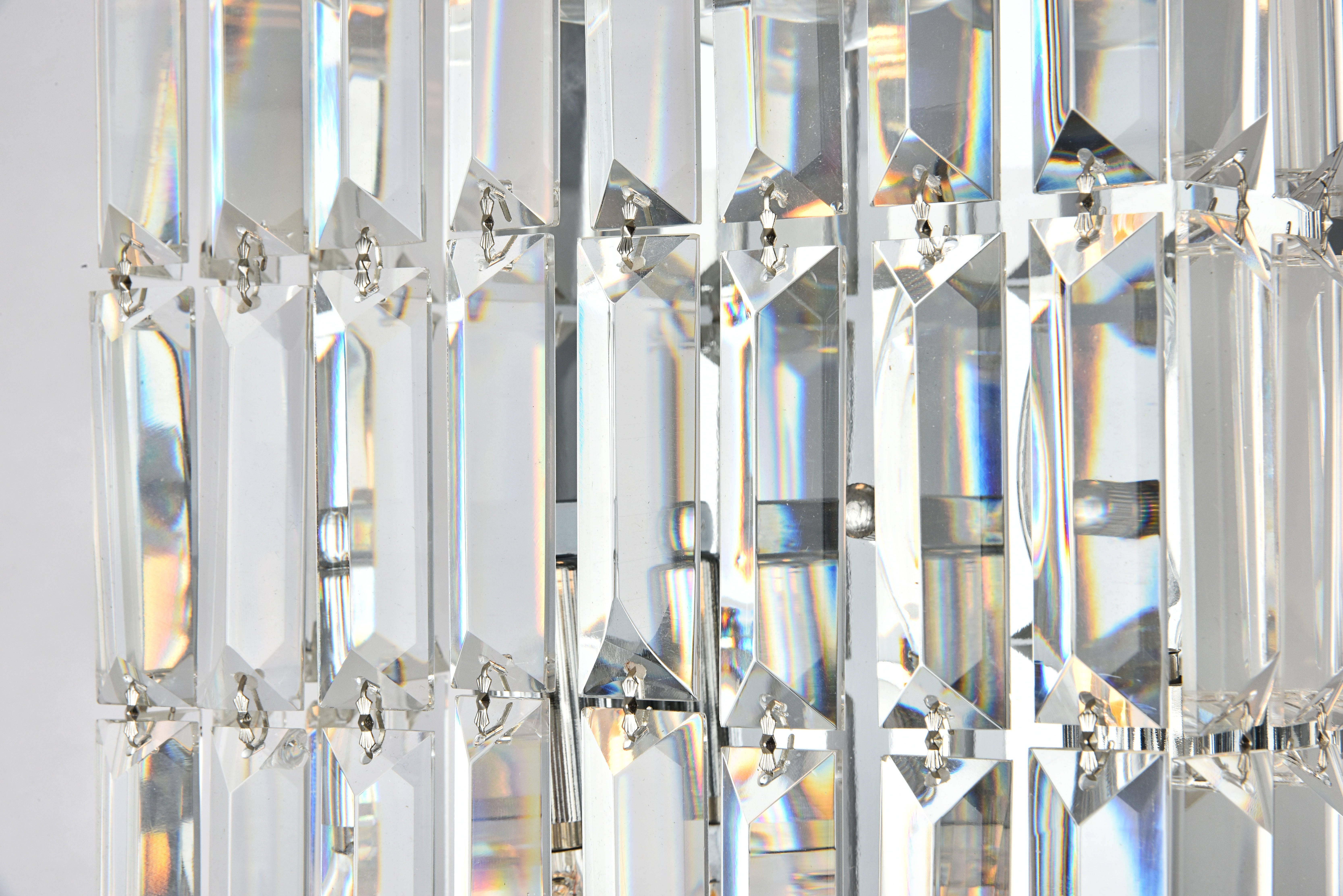 Maxime 4 Light Chrome Wall Sconce Clear Royal Cut Crystal, , large