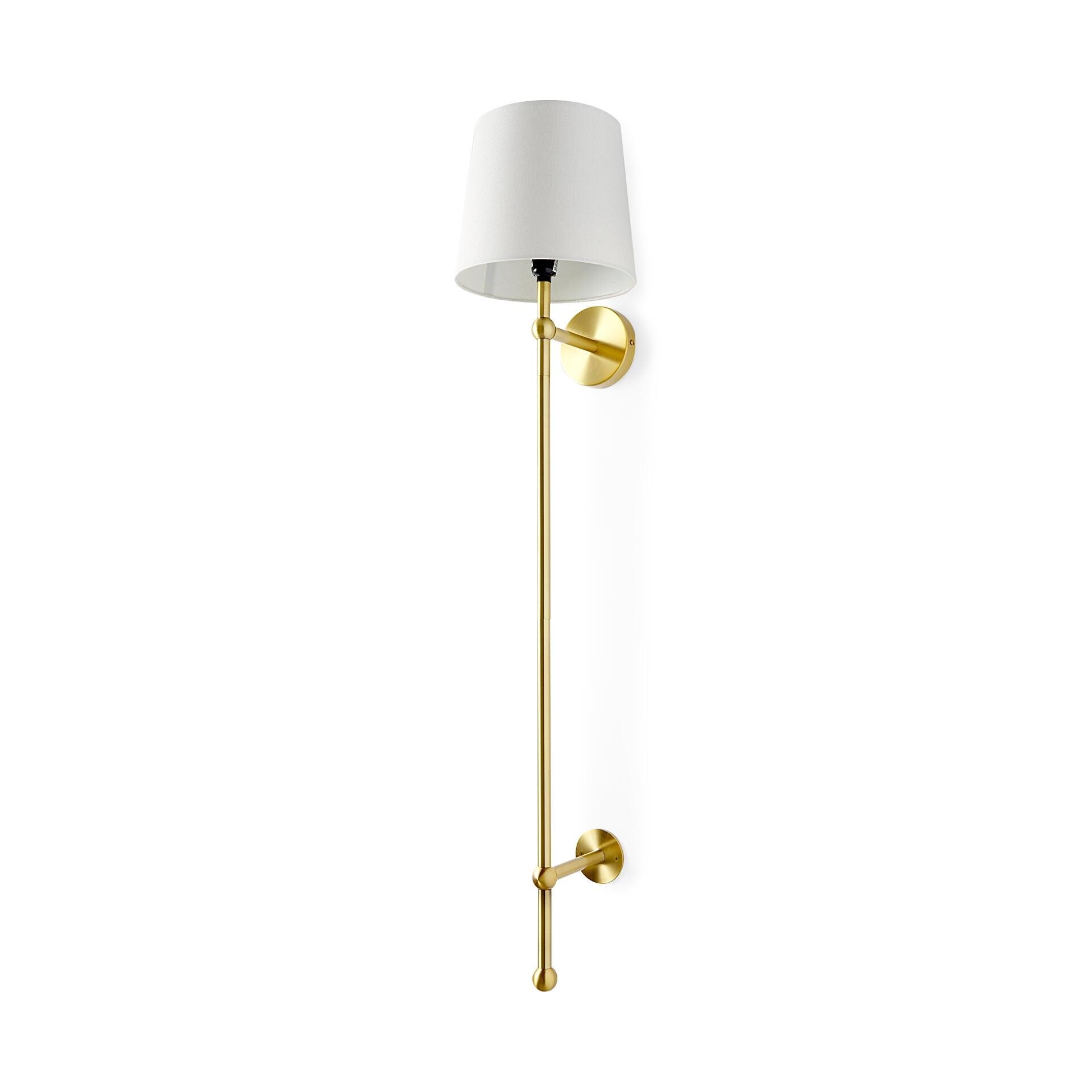 Mercana Chester Metal and Cream Fabric Shade Wall Sconce, , large