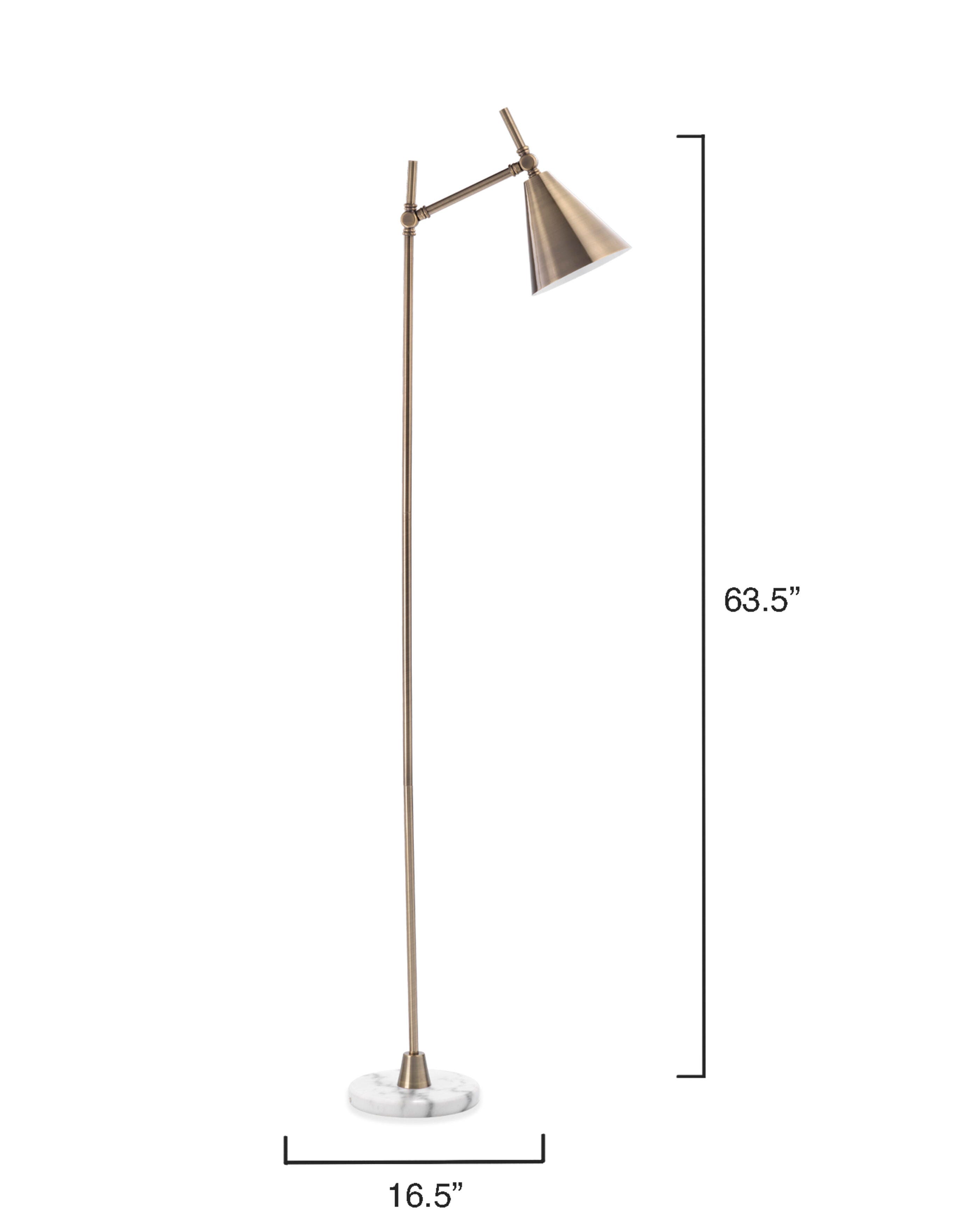 Relaxed Elegance Everly Floor Lamp, Brass, large