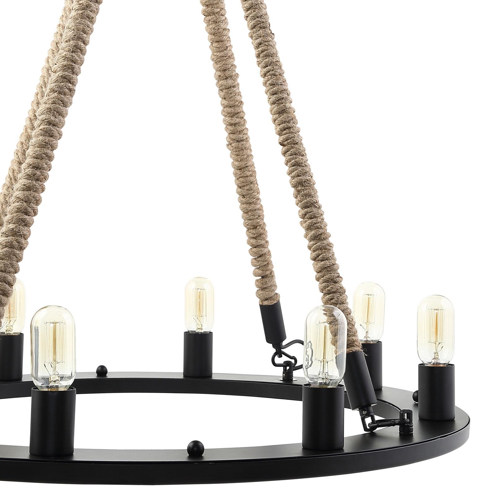 Modway Encircle Chandelier in Black, , large