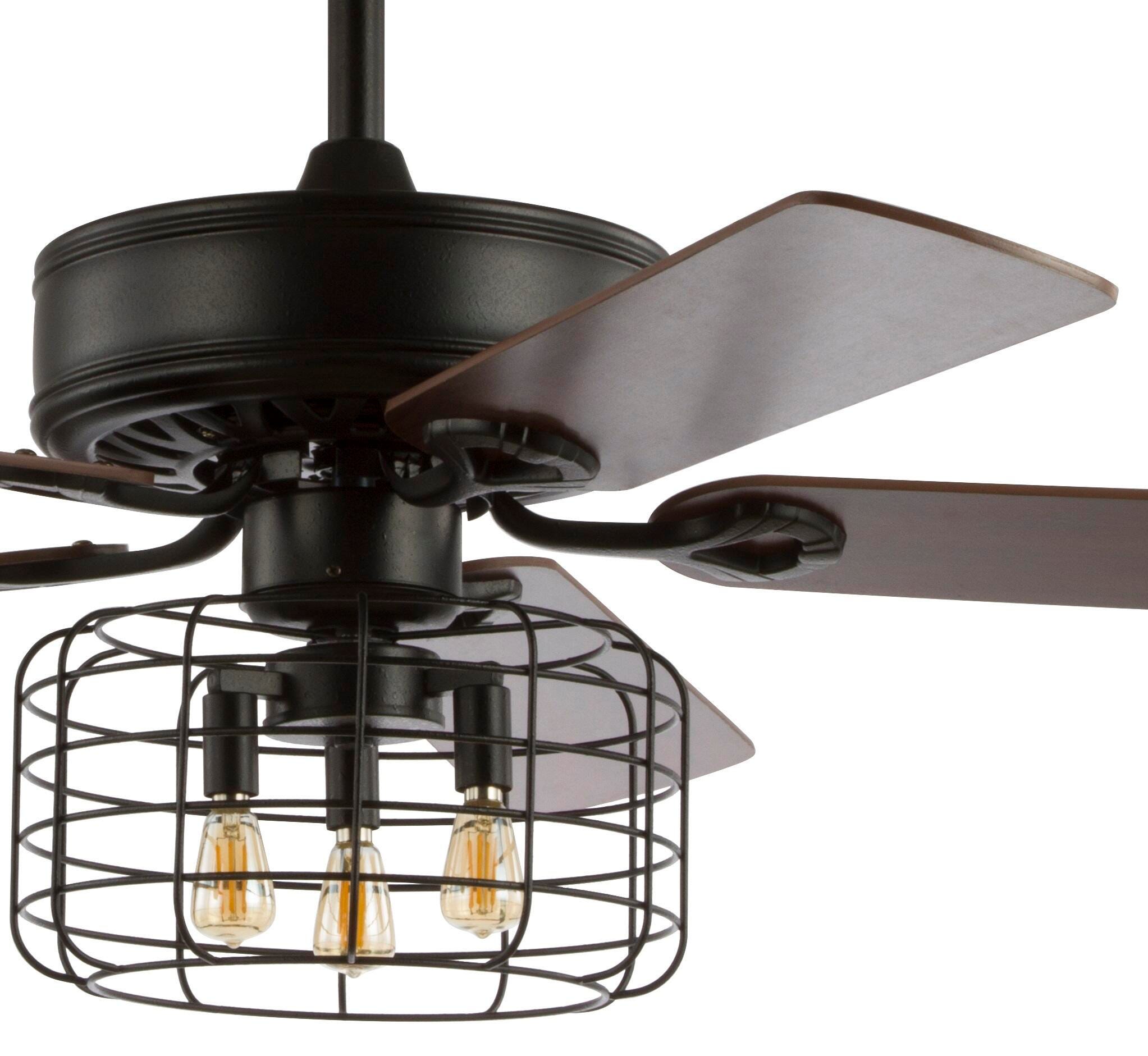 JONATHAN Y Asher 3-Light Industrial LED Ceiling Fan, , large