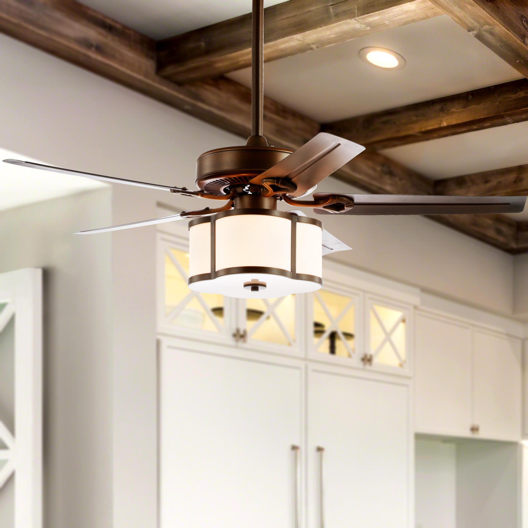 JONATHAN Y Edith 3-Light LED Ceiling Fan, , large