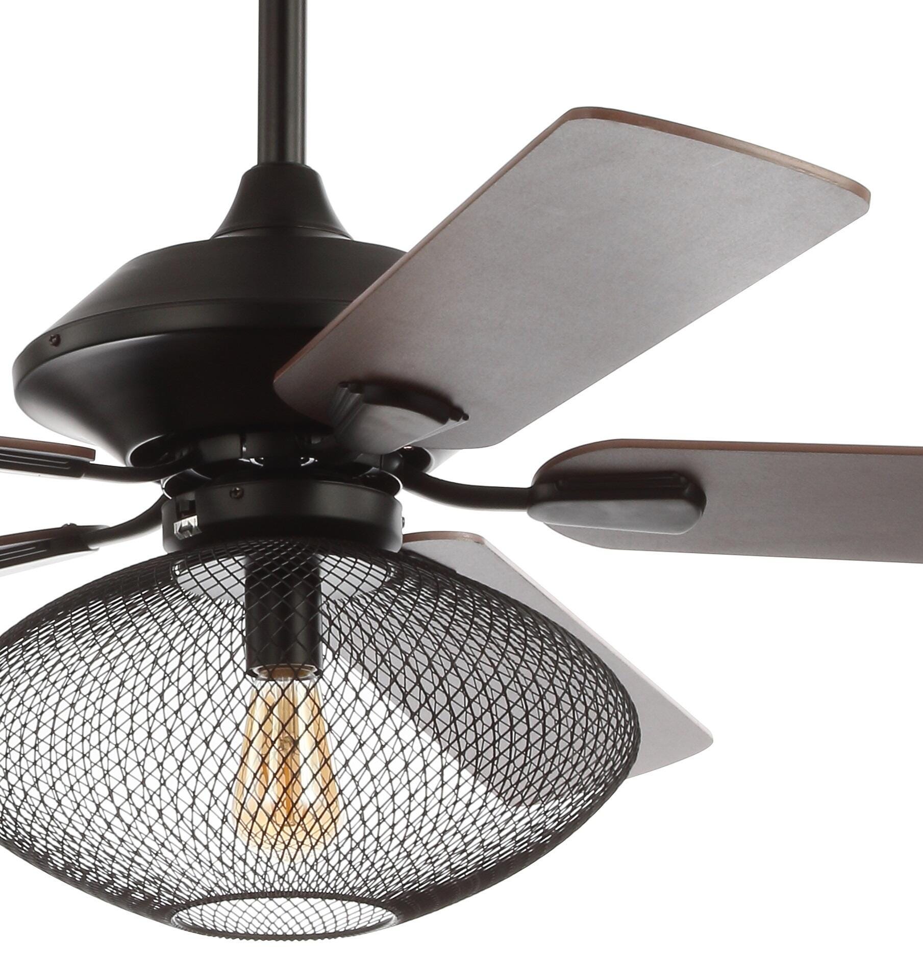 JONATHAN Y Clift 1-Light Mid-Century LED Ceiling Fan, , large