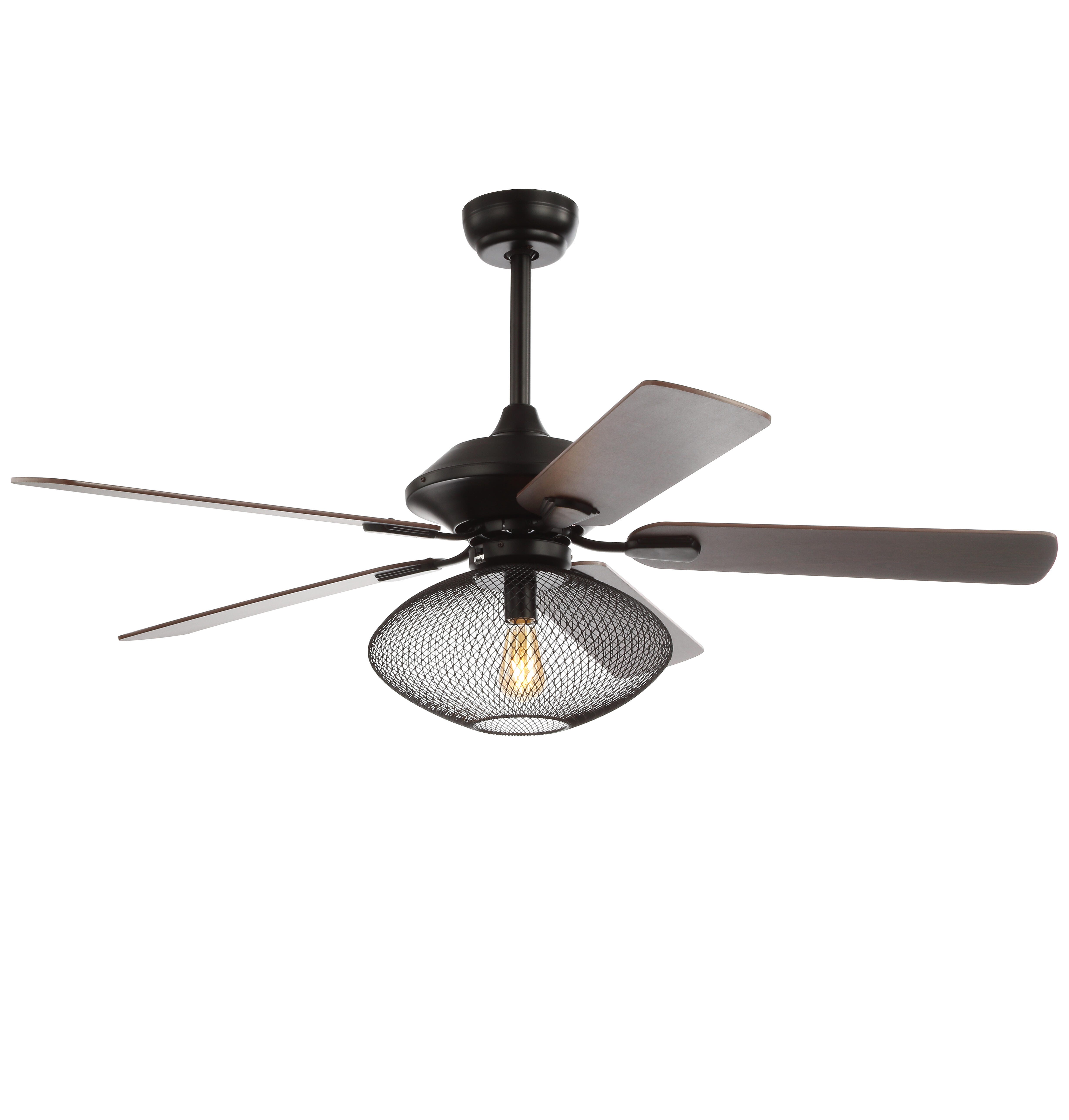 JONATHAN Y Clift 1-Light Mid-Century LED Ceiling Fan, , large