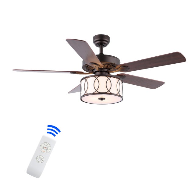 JONATHAN Y Circe 3-Light Transitional LED Ceiling Fan, Oil Rubbed Bronze