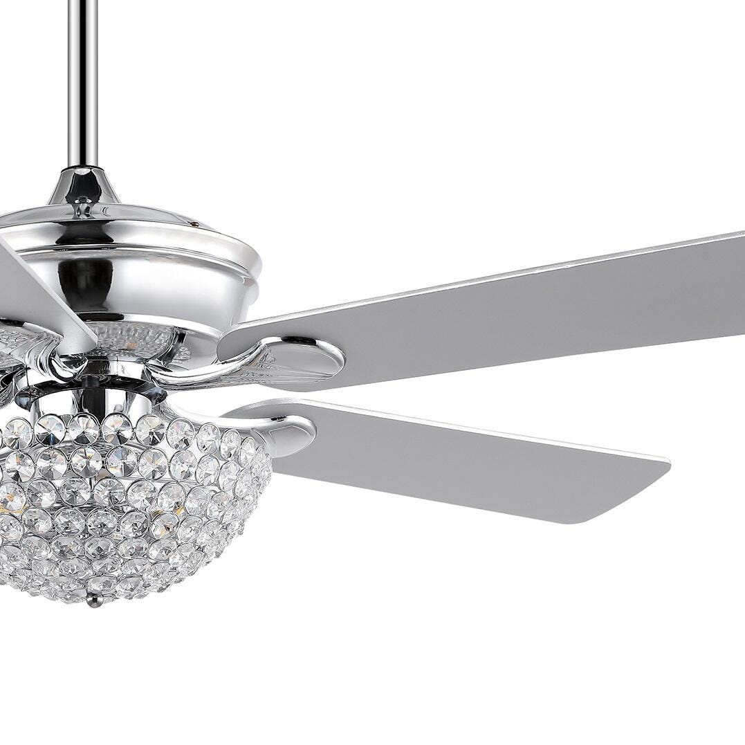 JONATHAN Y 3-Light Ceiling Fan, Chrome, large