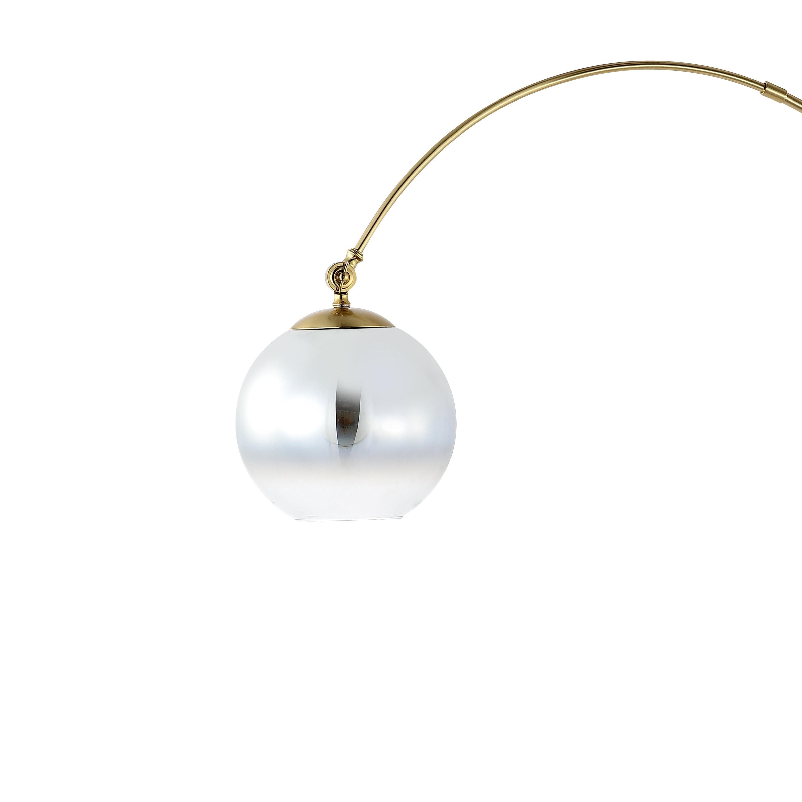JONATHAN Y Nora LED Floor Lamp, Brass Gold, large