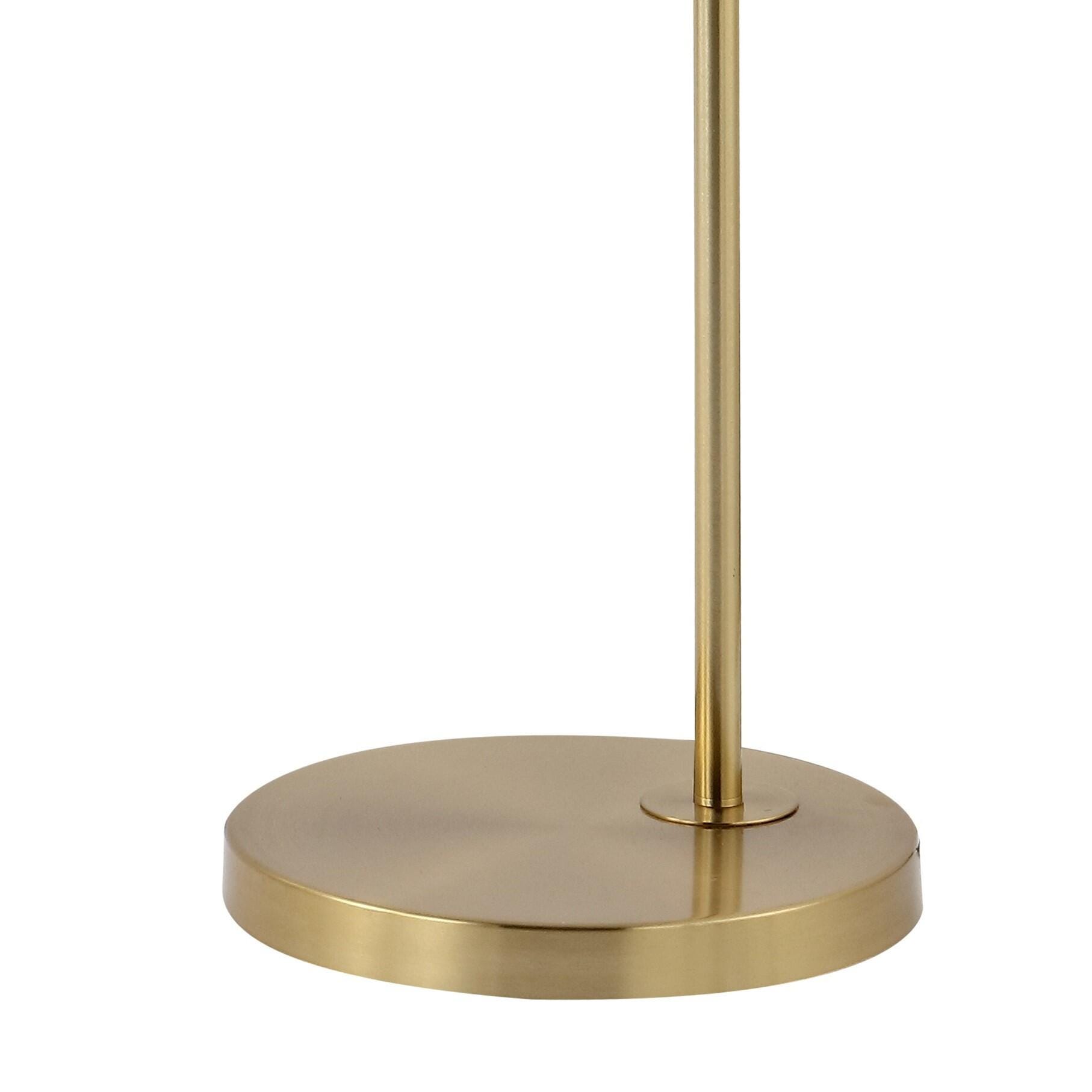 JONATHAN Y Nora LED Floor Lamp, Brass Gold, large