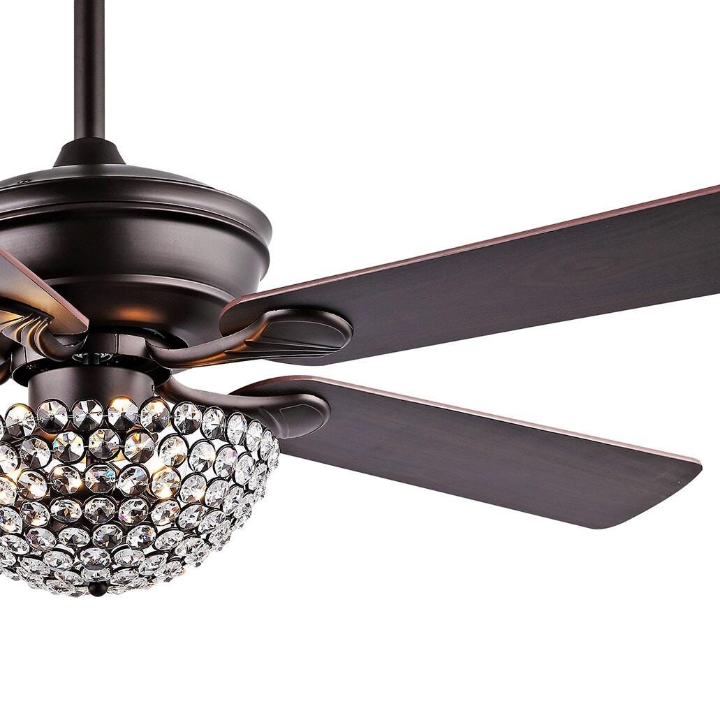 JONATHAN Y Cammy 3-Light Ceiling Fan, Oil Rubbed Bronze, large