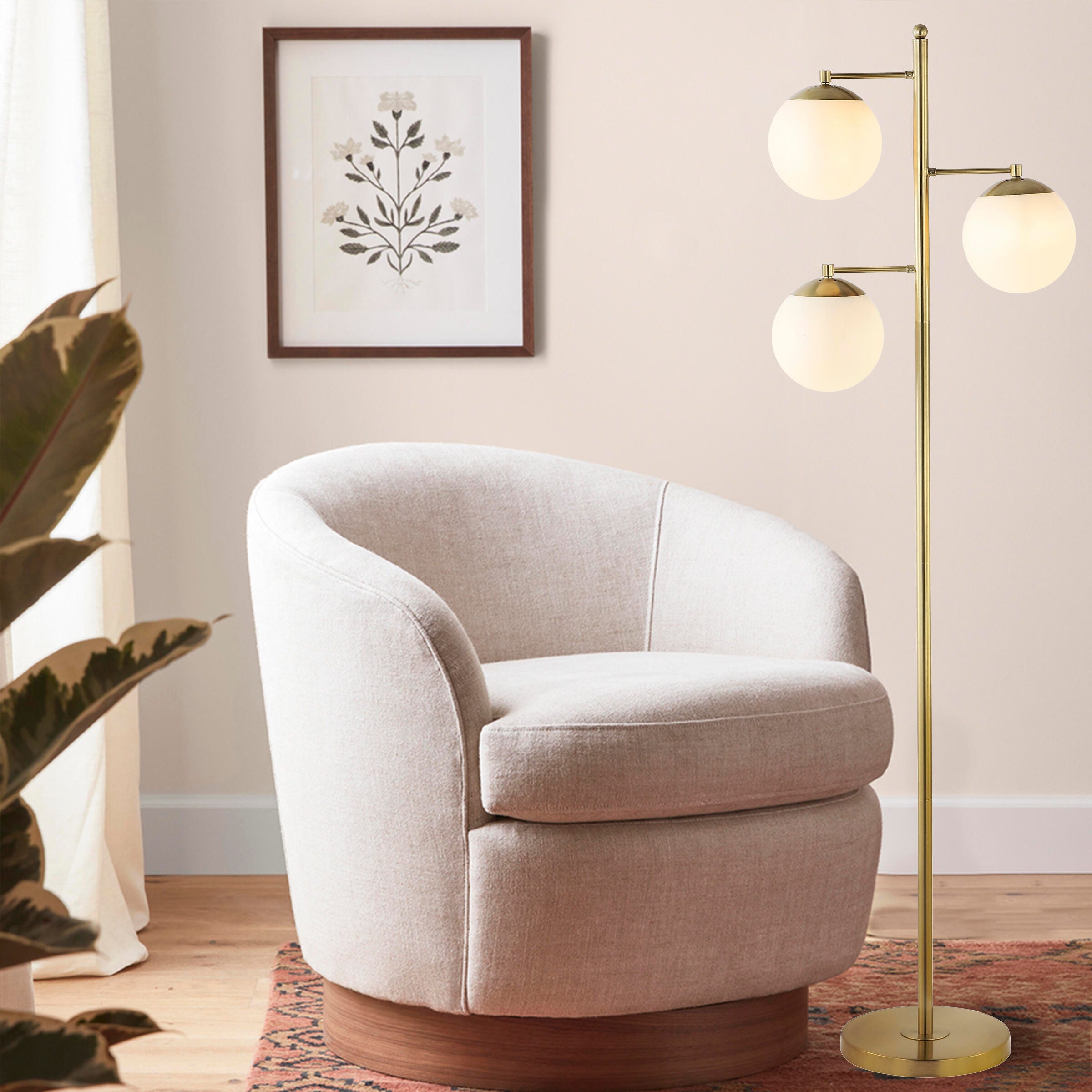 JONATHAN Y Ellie 3-Light Floor Lamp, , large