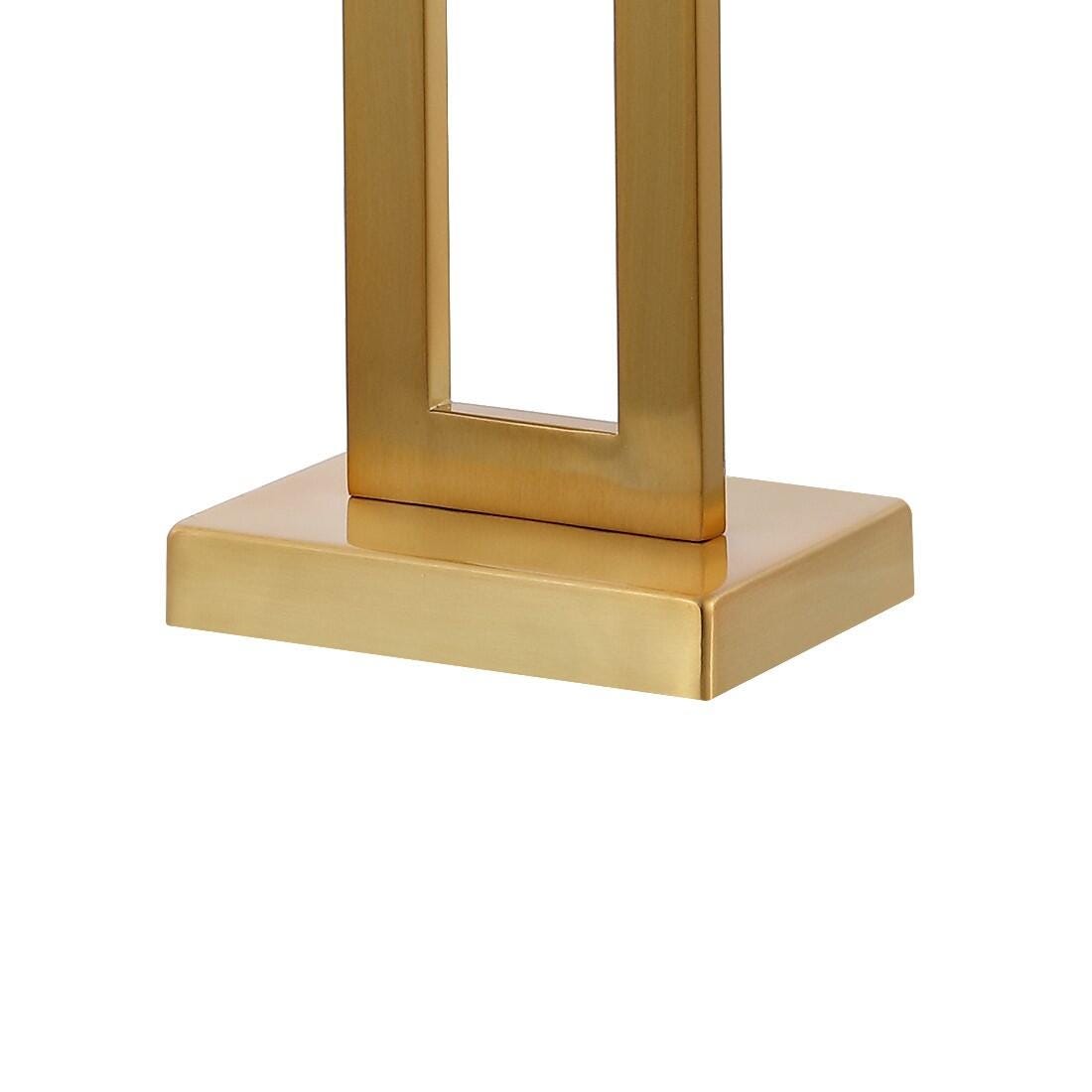 JONATHAN Y Sabrina LED Table Lamp with USB (Set of 2), Brass Gold, large