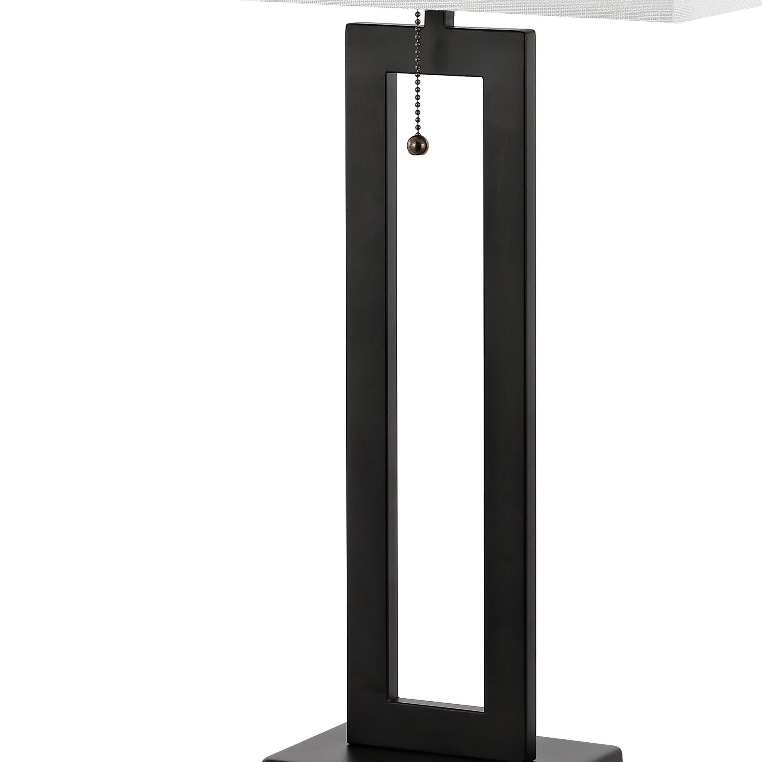 JONATHAN Y Sabrina LED Table Lamp with USB (Set of 2), Black, large