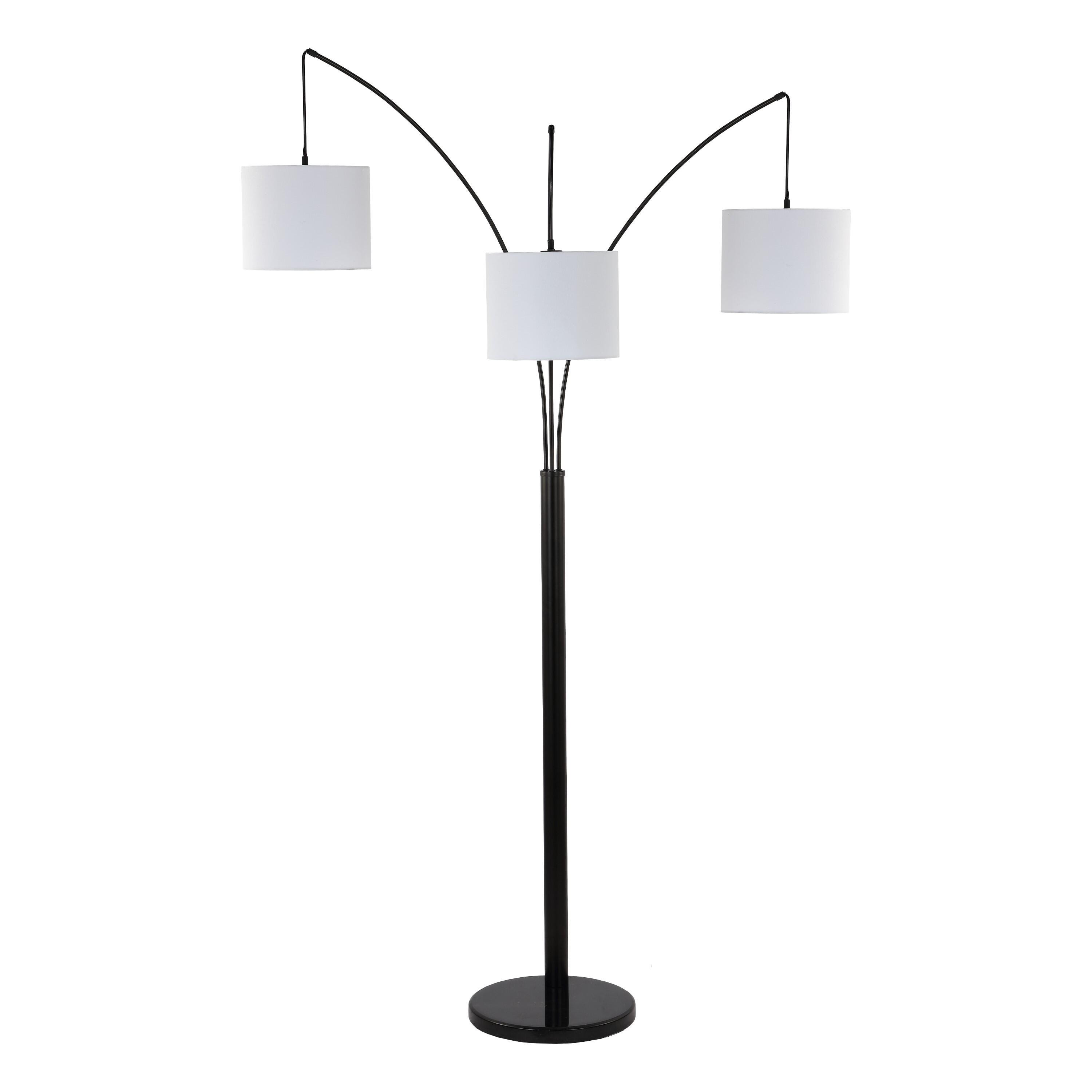 JONATHAN Y Barrie Head-Adjustable LED Arc Floor Lamp, , large