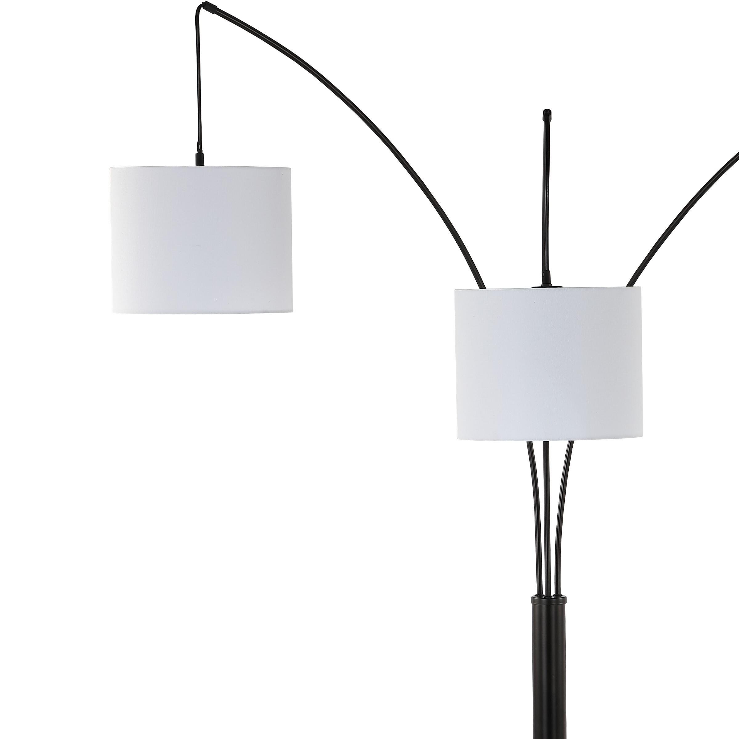 JONATHAN Y Barrie Head-Adjustable LED Arc Floor Lamp, , large