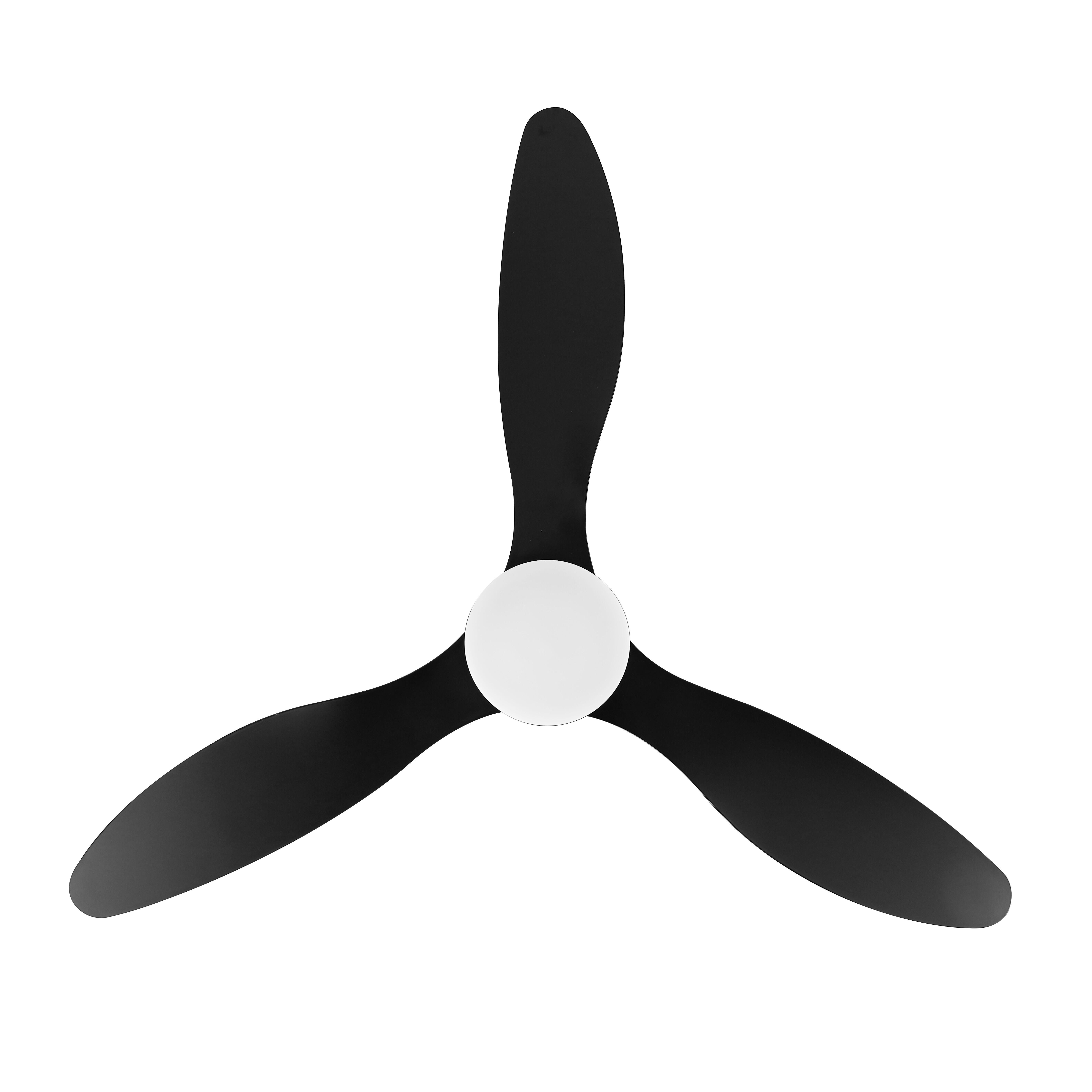 JONATHAN Y Audie 52" 1-Light Integrated LED Ceiling Fan, Black, large