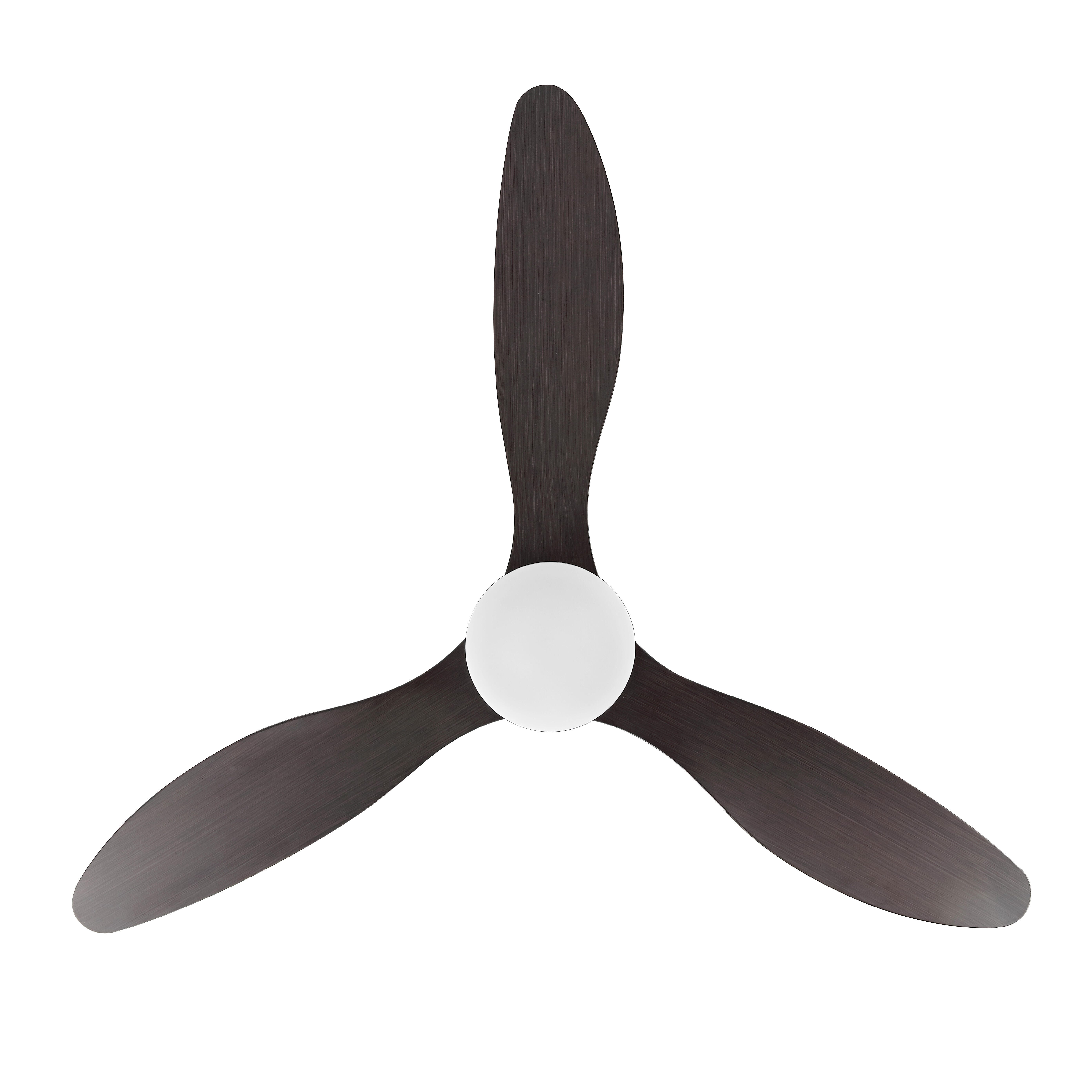 JONATHAN Y Audie 52" 1-Light Integrated LED Ceiling Fan, Black/Dark Brown, large
