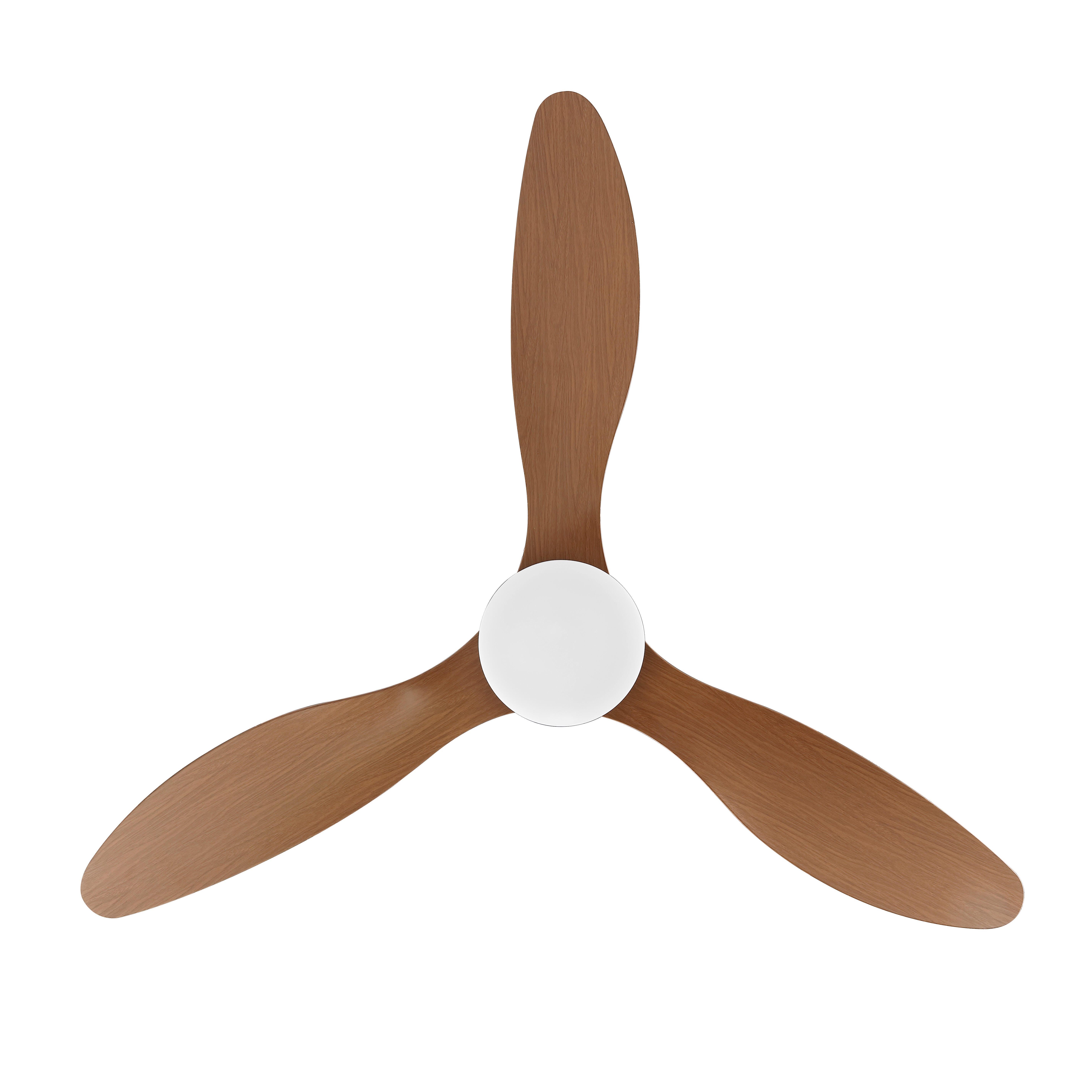 JONATHAN Y Audie 52" 1-Light Integrated LED Ceiling Fan, Black/Light Brown, large