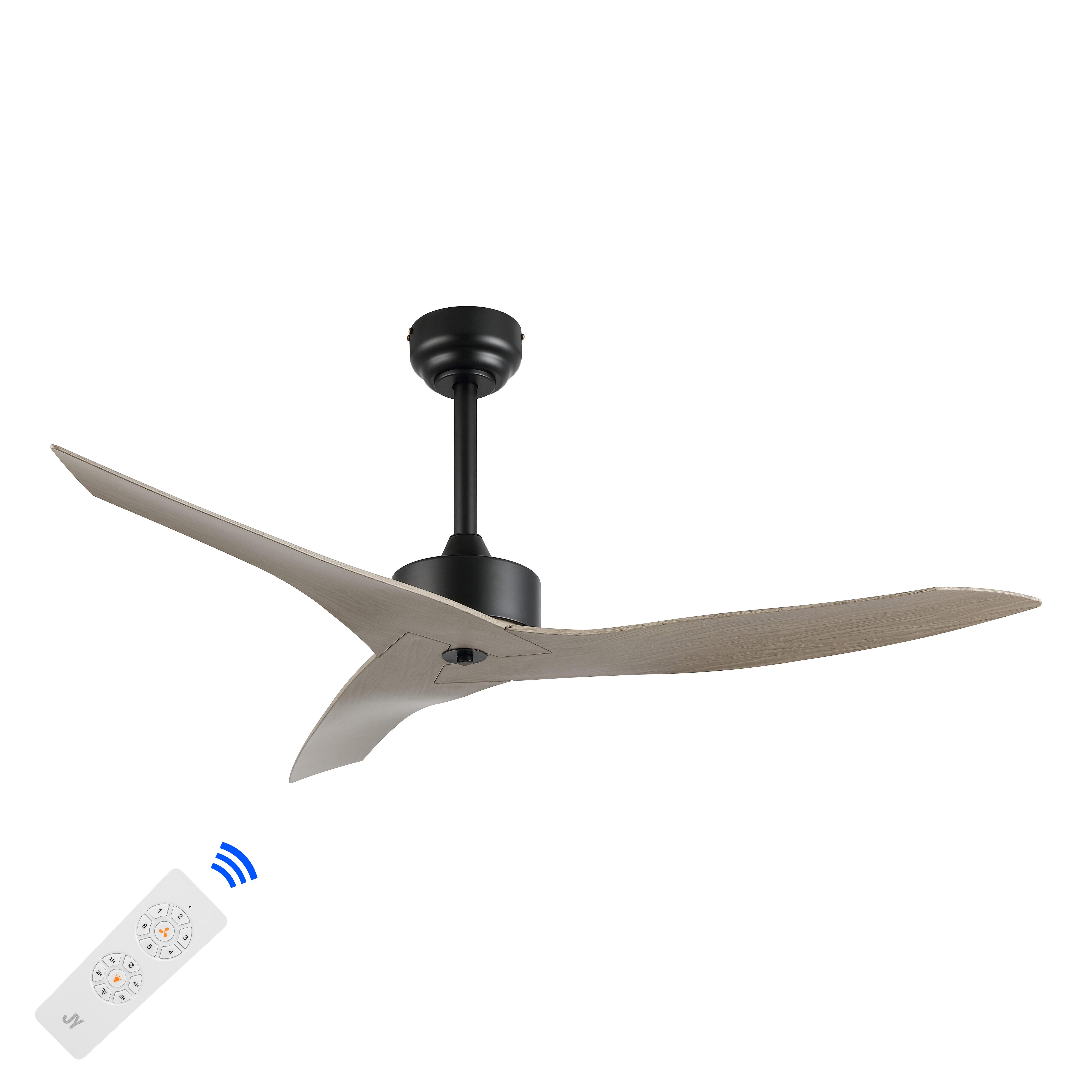 JONATHAN Y Aldrin 50" Razor Ceiling Fan, Black/Gray, large