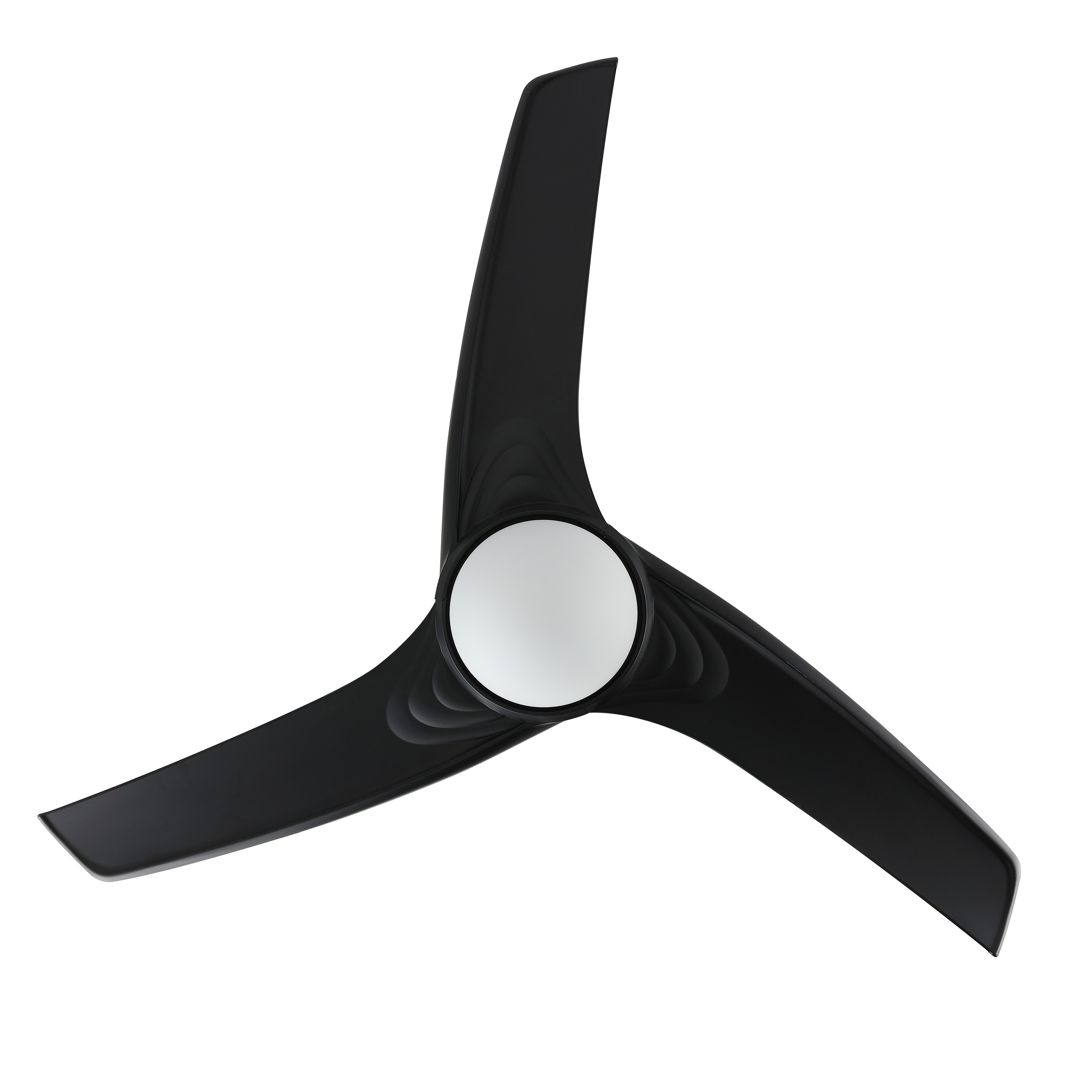 JONATHAN Y Sully 52" 1-Light Propeller Integrated LED Ceiling Fan, Black, large