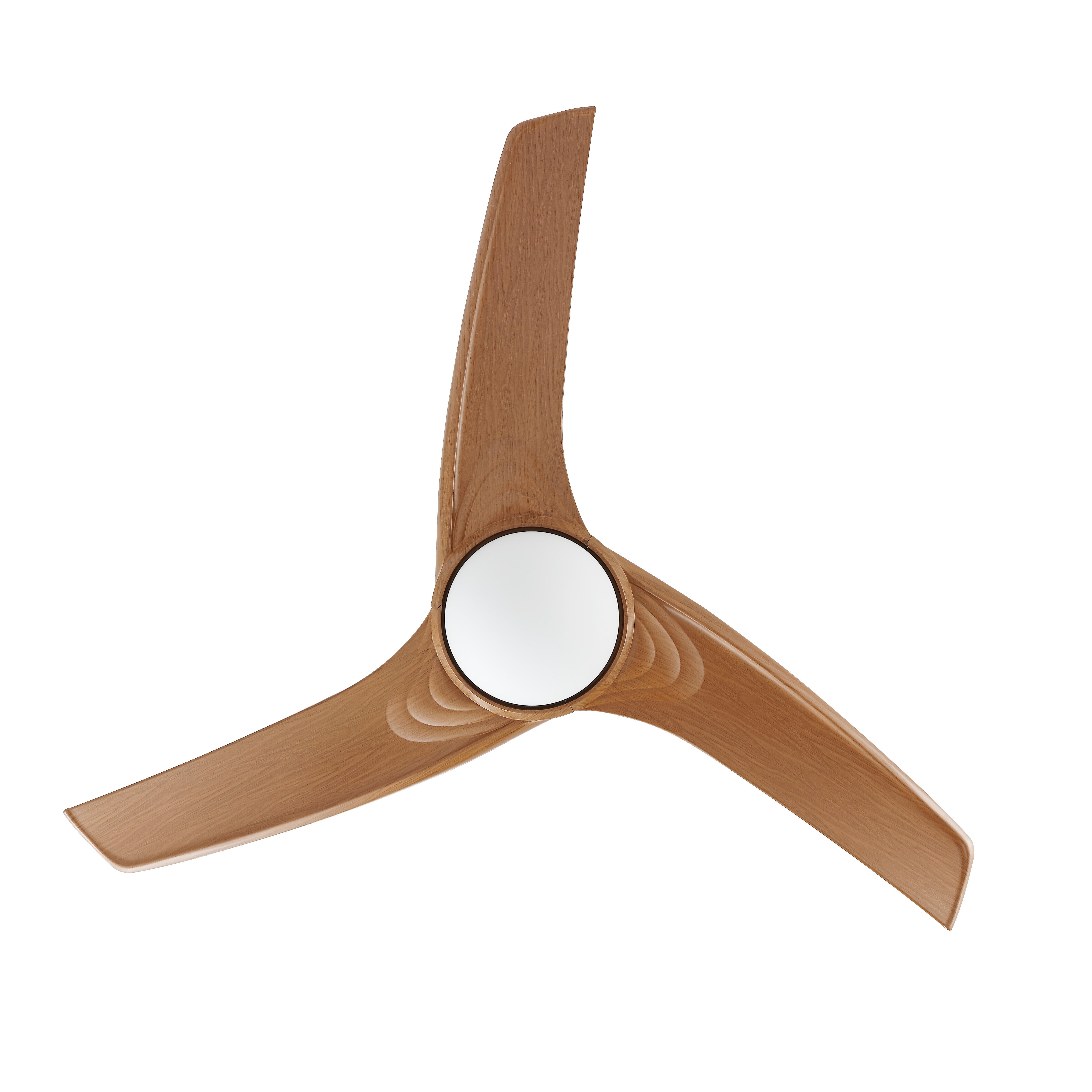 JONATHAN Y Sully 52" 1-Light Propeller Integrated LED Ceiling Fan, Black/Light Brown, large
