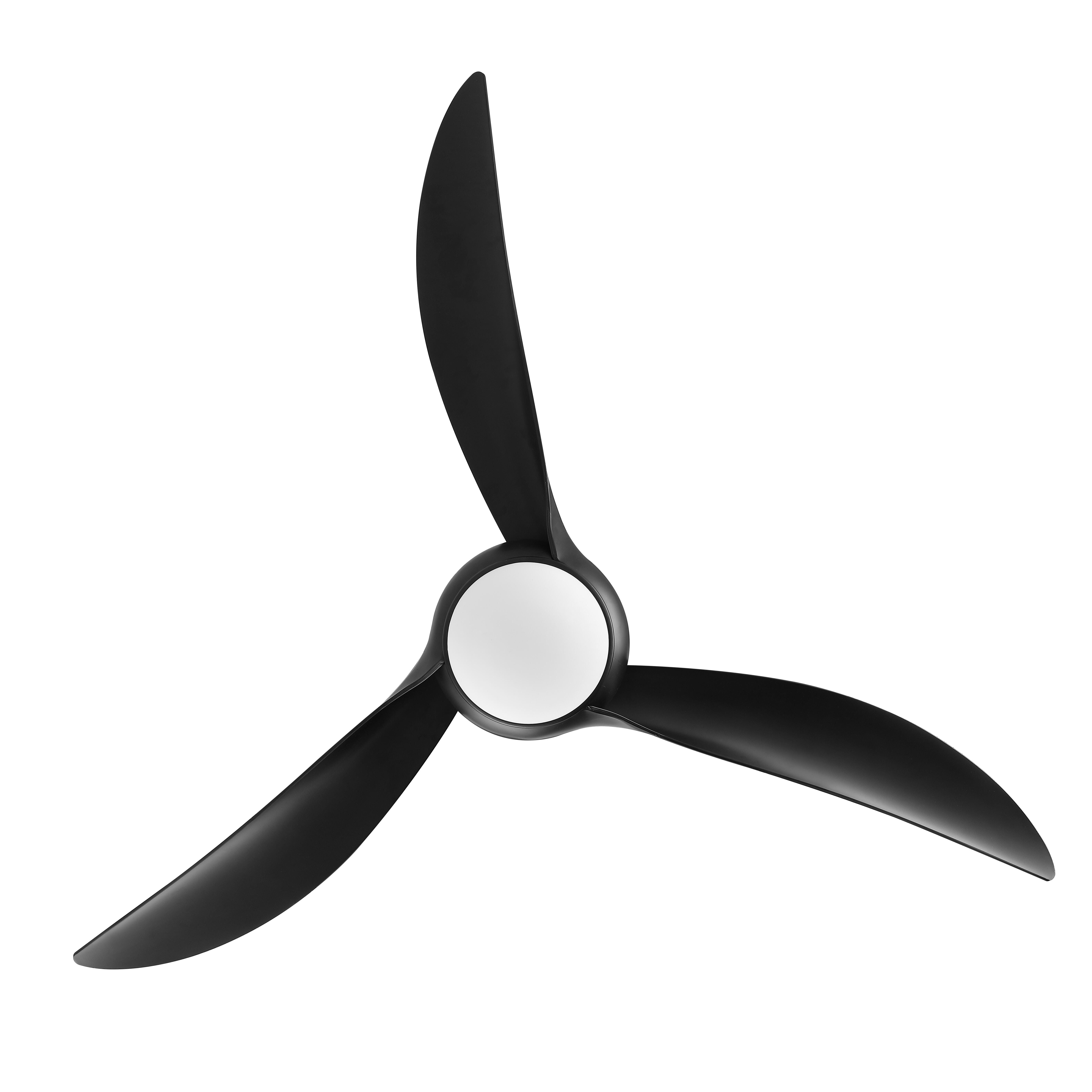 JONATHAN Y Aviator 52" 1-Light Retro Swirl Integrated LED Ceiling Fan, Black, large