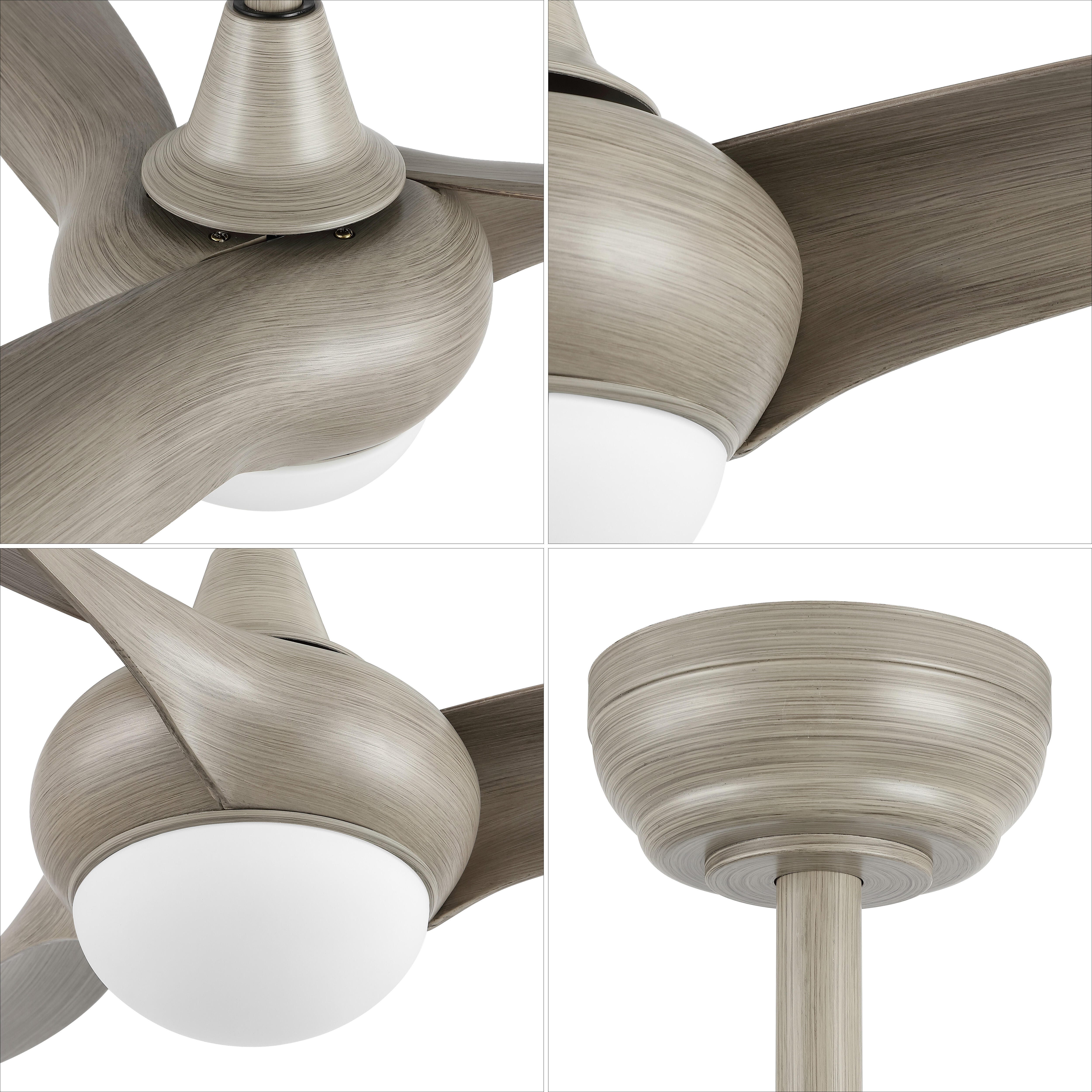 JONATHAN Y Aviator 52" 1-Light Retro Swirl Integrated LED Ceiling Fan, Gray, large