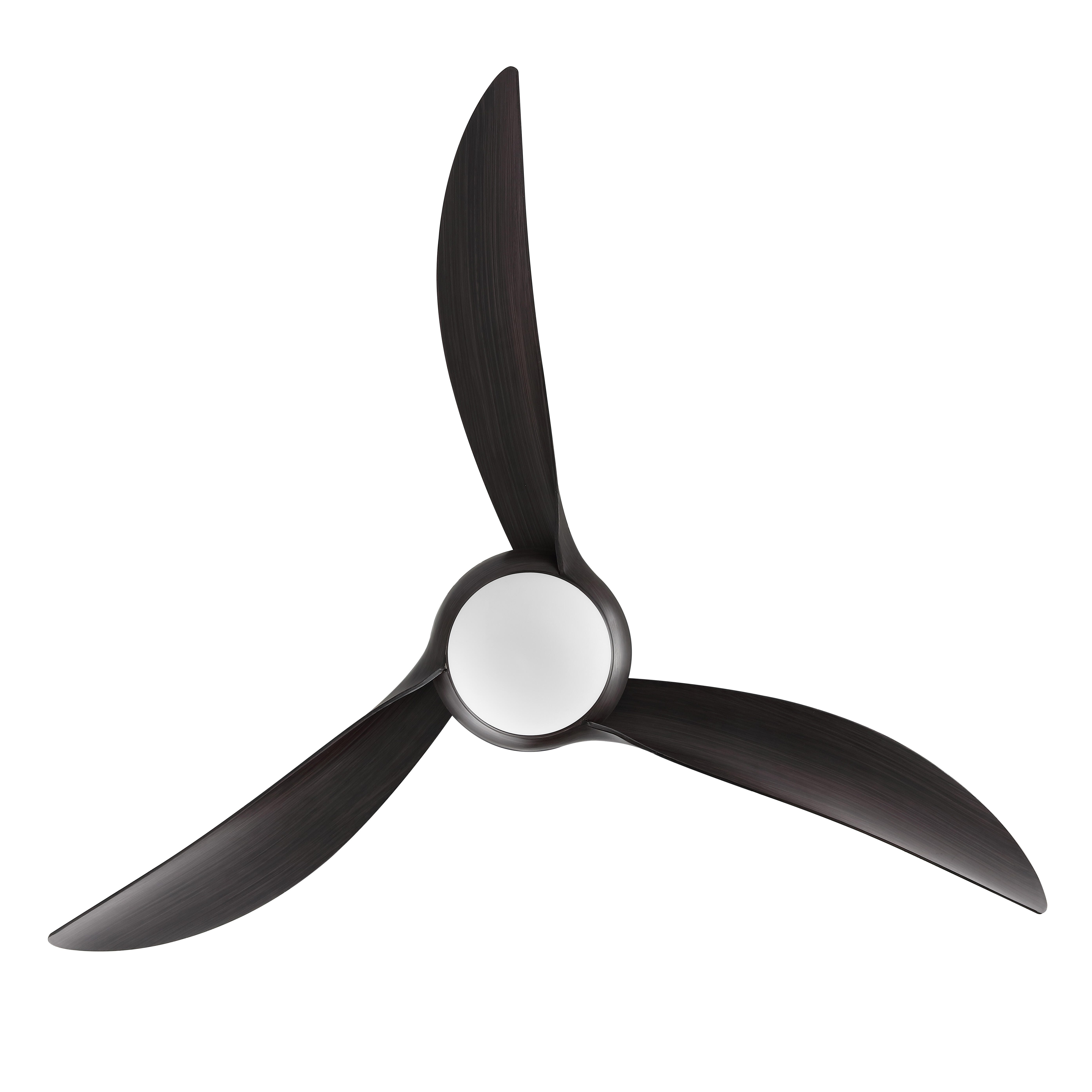 JONATHAN Y Aviator 52" 1-Light Retro Swirl Integrated LED Ceiling Fan, Dark Brown, large