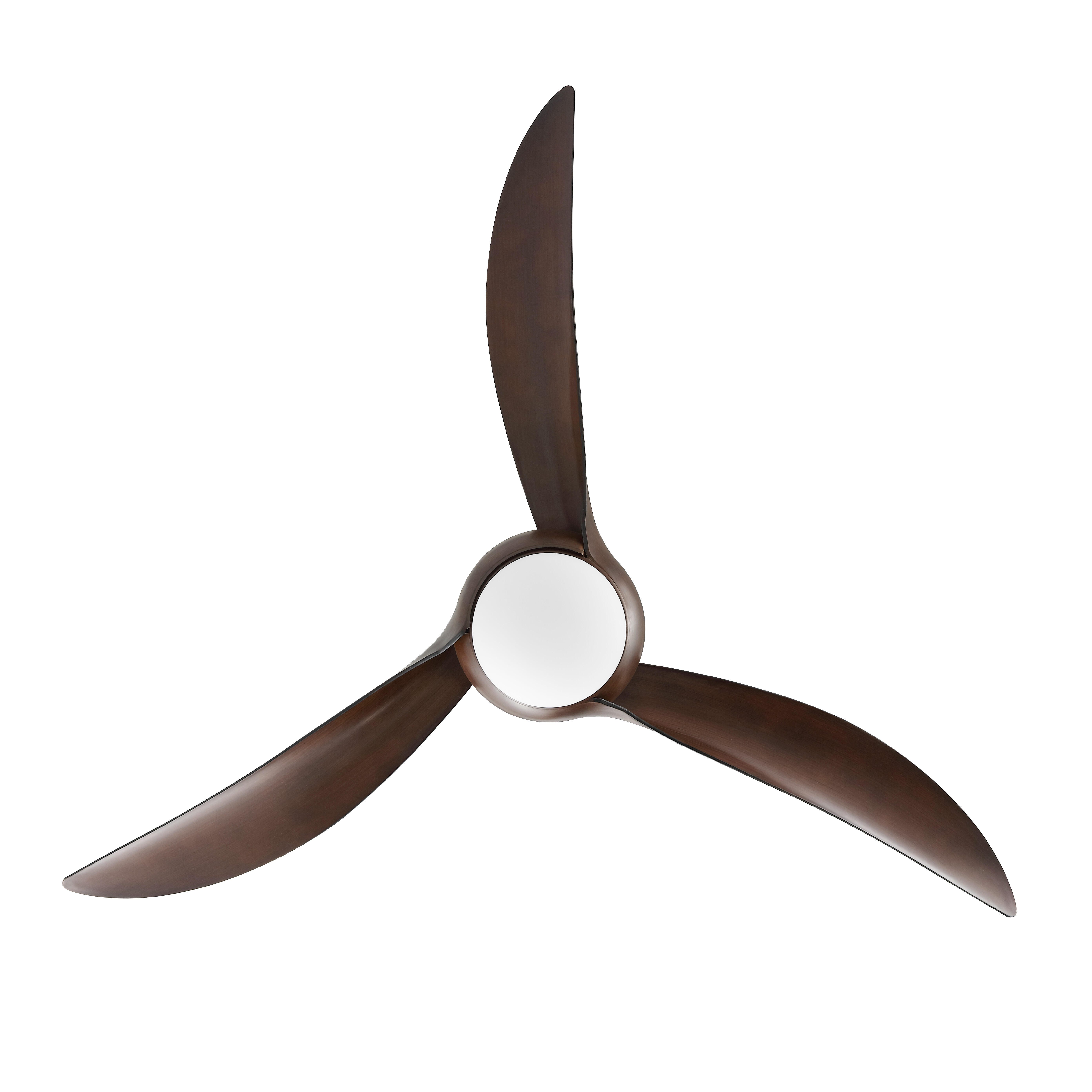 JONATHAN Y Aviator 52" 1-Light Retro Swirl Integrated LED Ceiling Fan, Neutral Brown, large