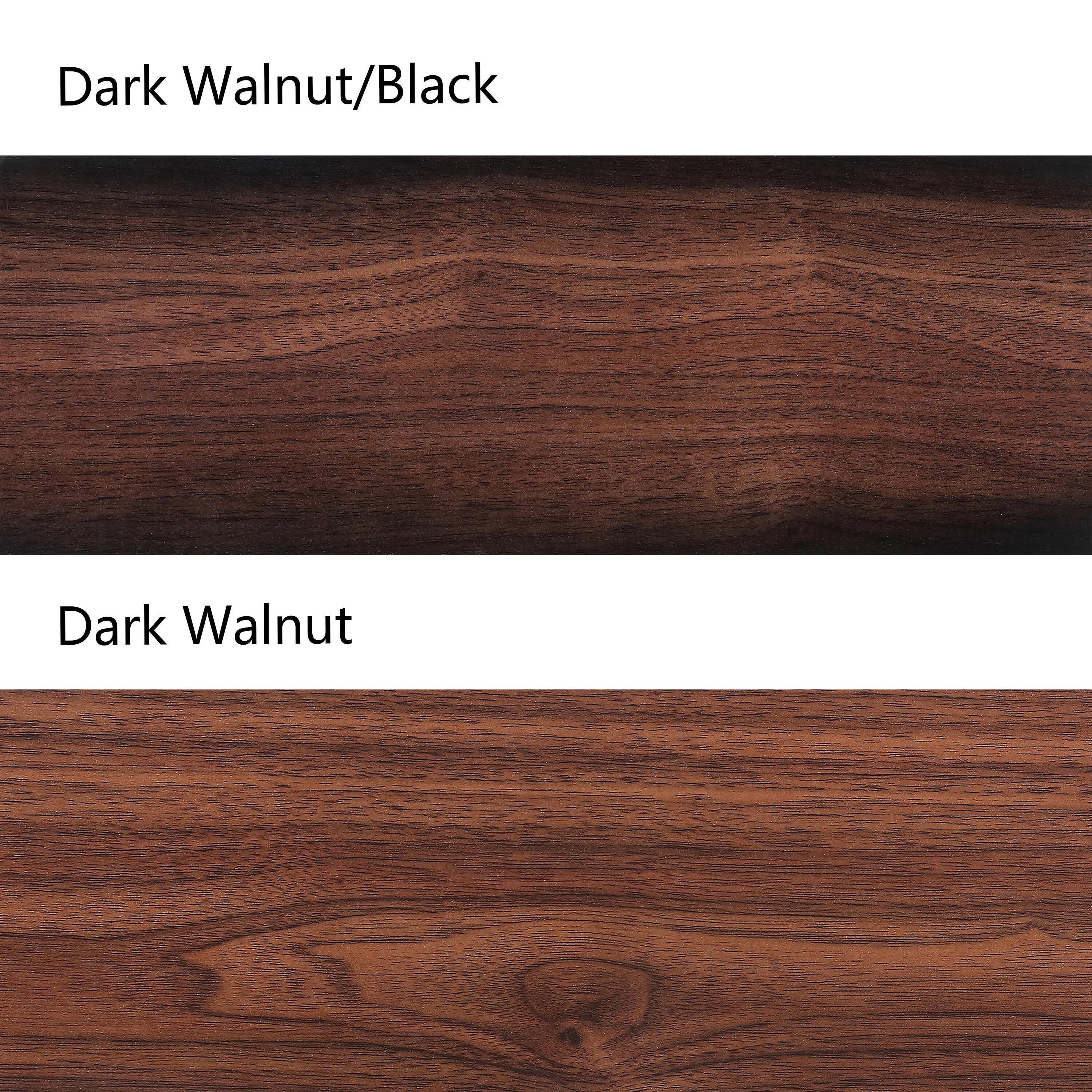 JONATHAN Y Max 52" 3-Light LED Ceiling Fan, Black/Dark Walnut, large