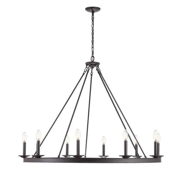 Safavieh Telta 10 Light Chandelier, Oil Rubbed Bronze, large