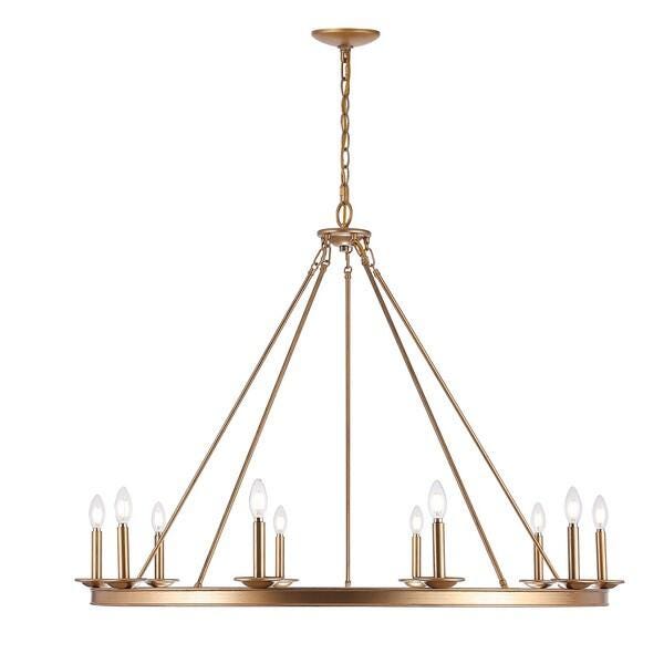 Safavieh Telta 10 Light Chandelier, Gold, large