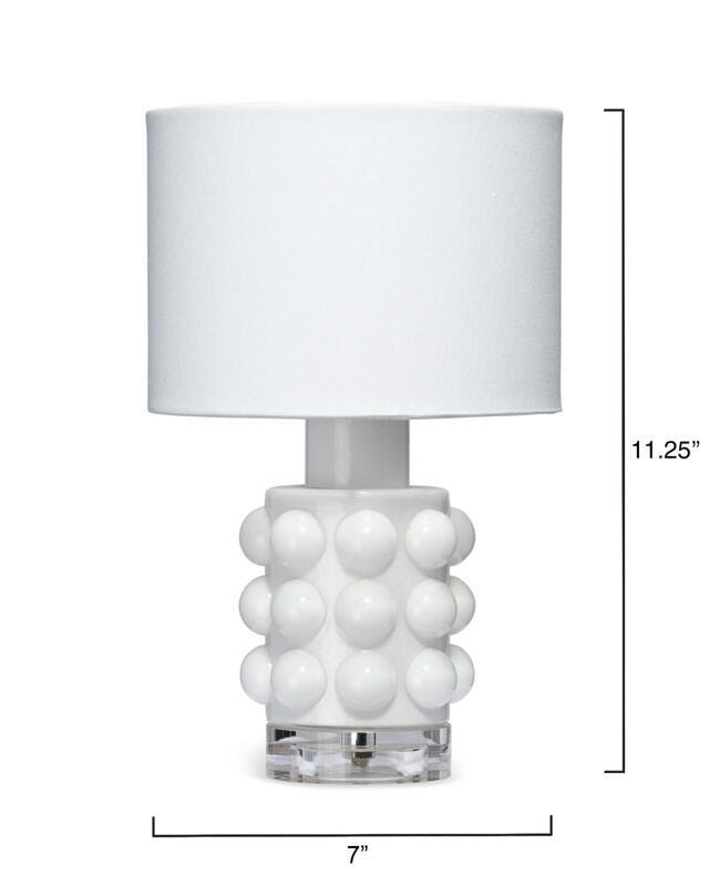 Relaxed Elegance Phoebe Glass Table Lamp, White, large