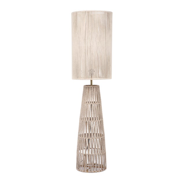 Beam Natural Jute Floor Lamp, Cream/Natural