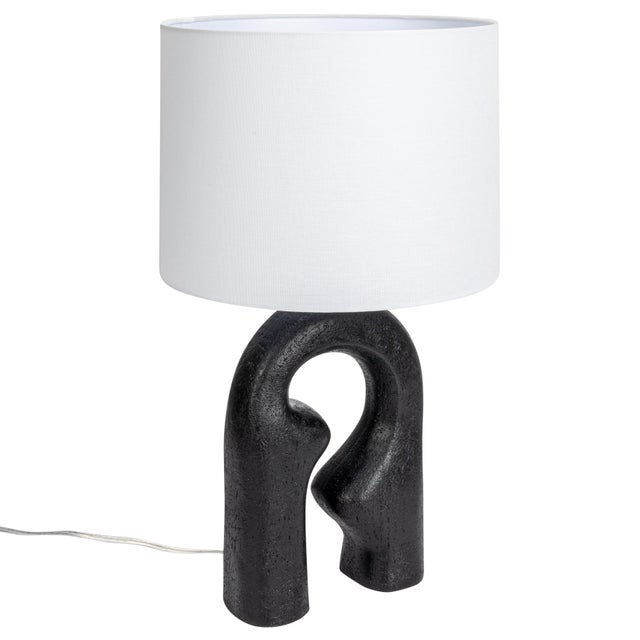 Storied Home Abstract Table Lamp, Black