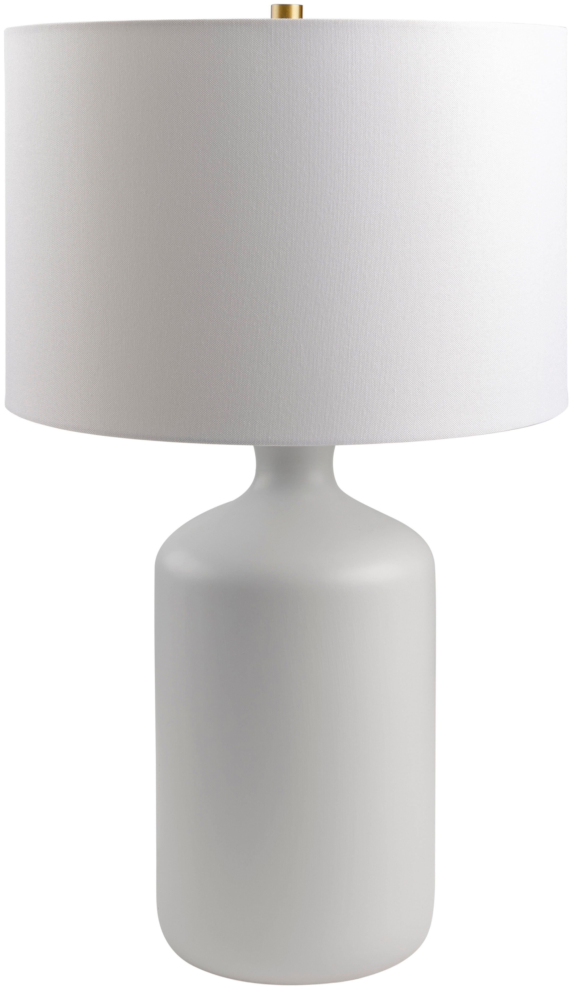 World Needle Helix White Table Lamp, White, large