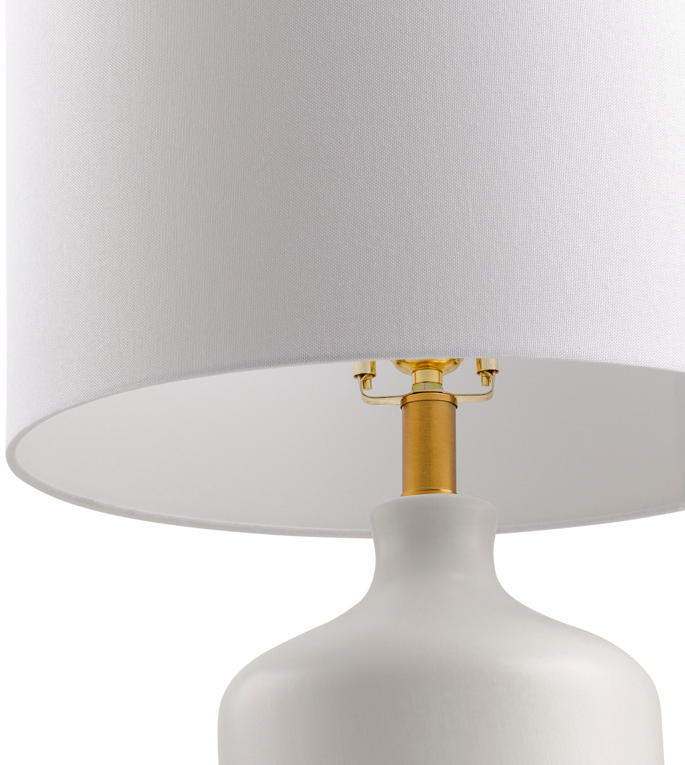 World Needle Helix White Table Lamp, White, large