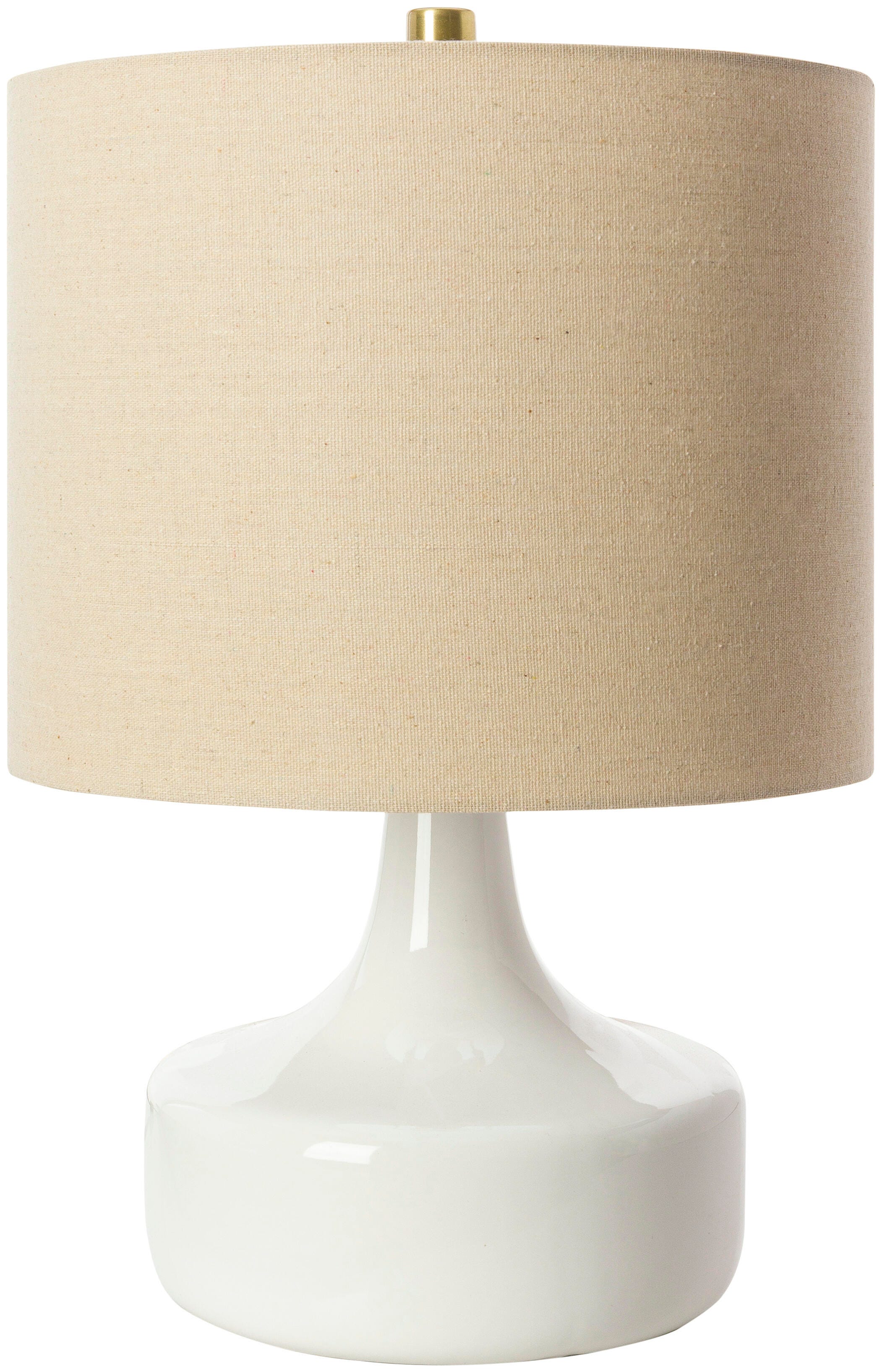 World Needle Rita White Table Lamp, White, large