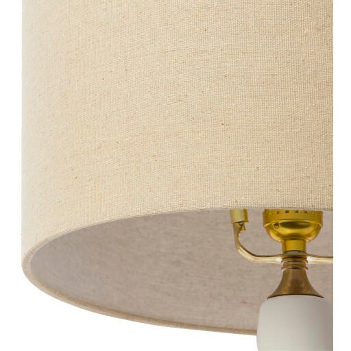 World Needle Rita White Table Lamp, White, large
