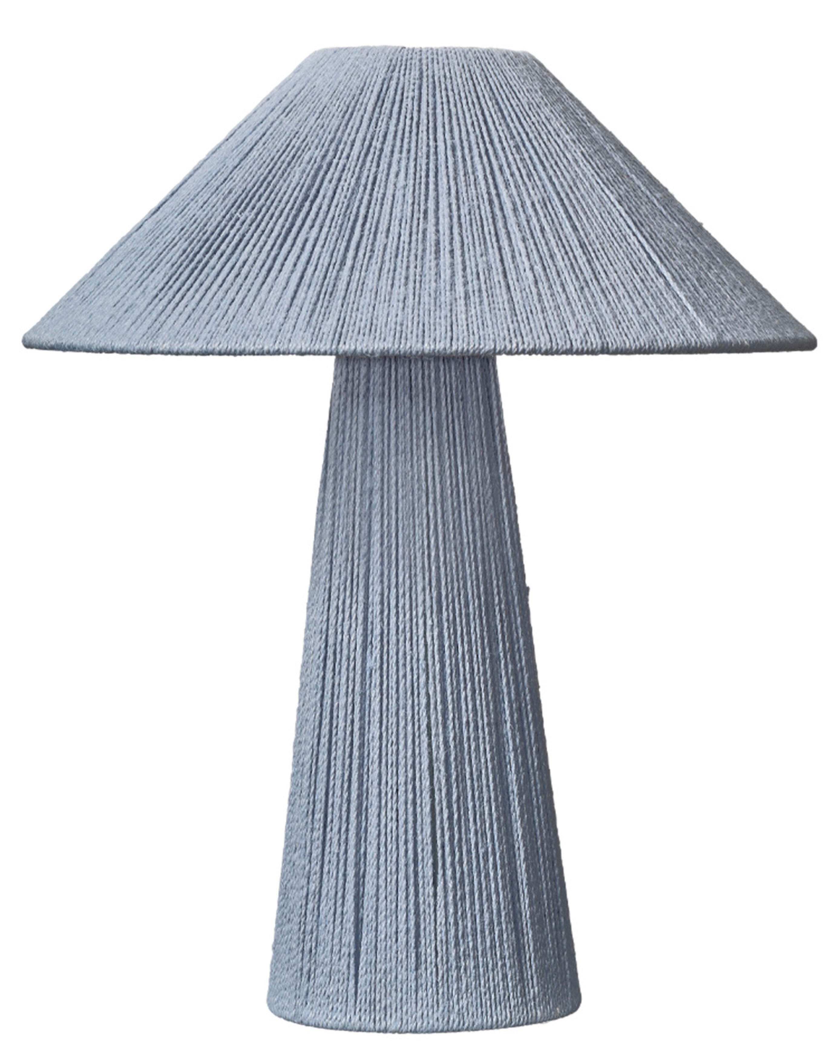 Relaxed Elegance Tava Jute Table Lamp, Blue, large