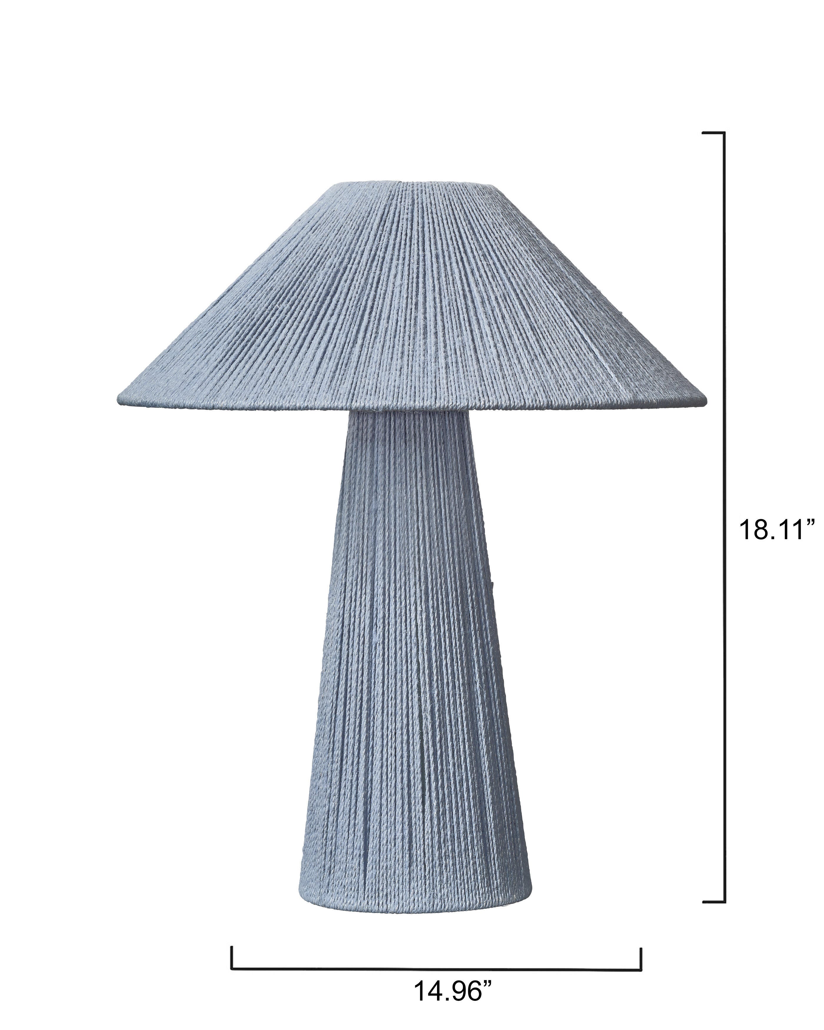 Relaxed Elegance Tava Jute Table Lamp, Blue, large