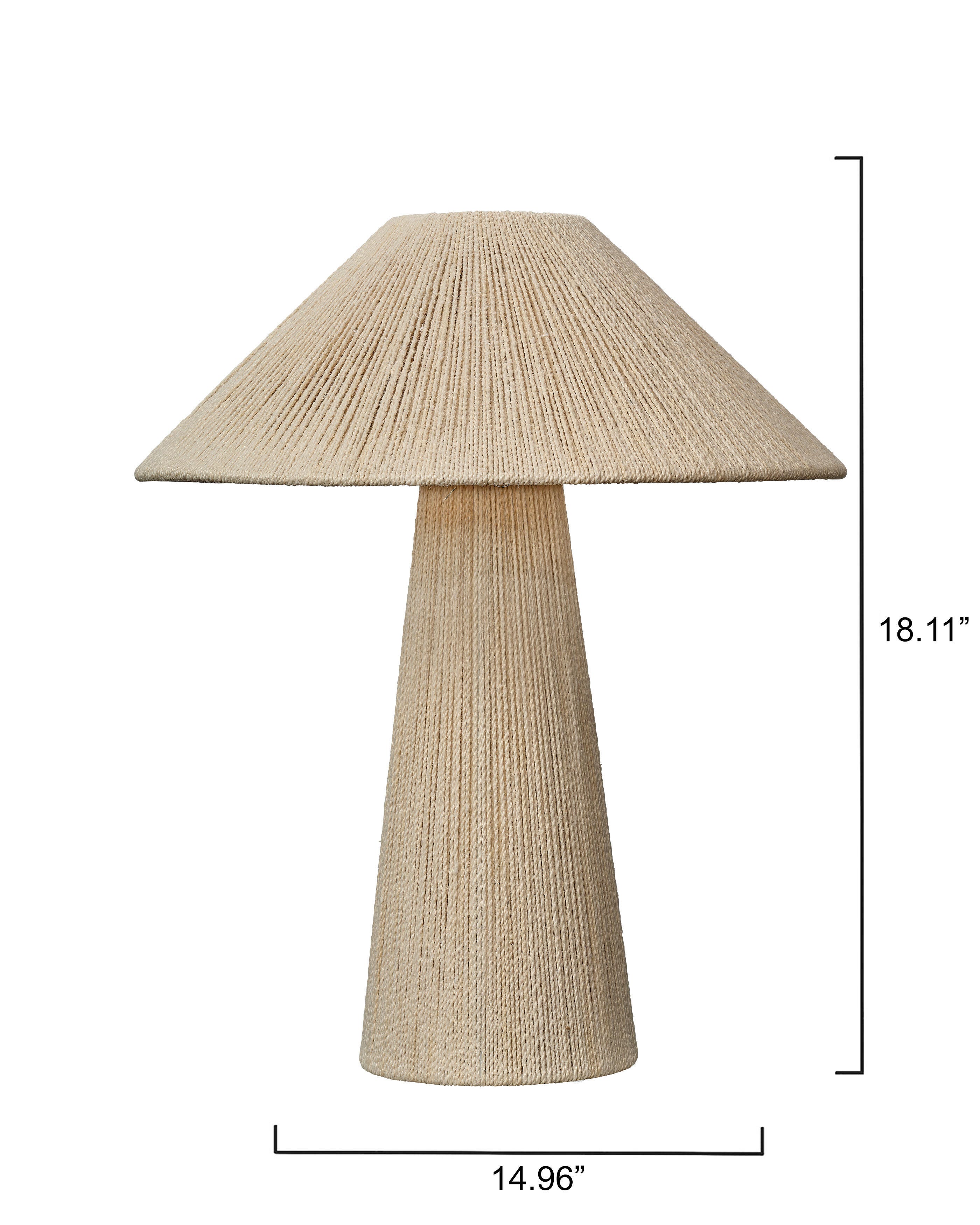 Relaxed Elegance Tava Jute Table Lamp, Off White, large