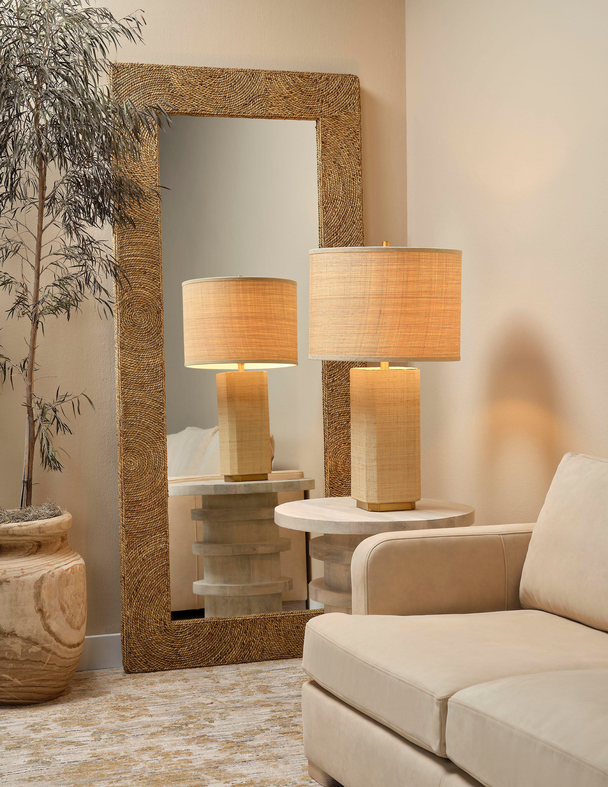 Relaxed Elegance Arcadia Raffia Table Lamp, , large