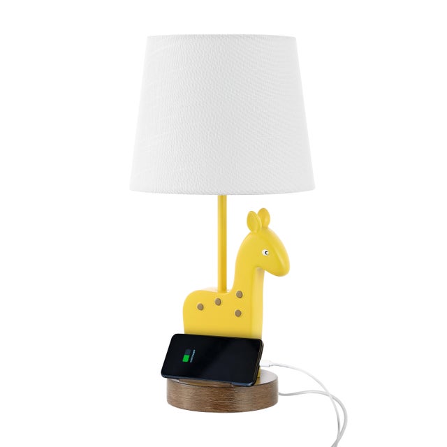 Jonathan Y Sahara Giraffe LED Kids Table Lamp, Yellow