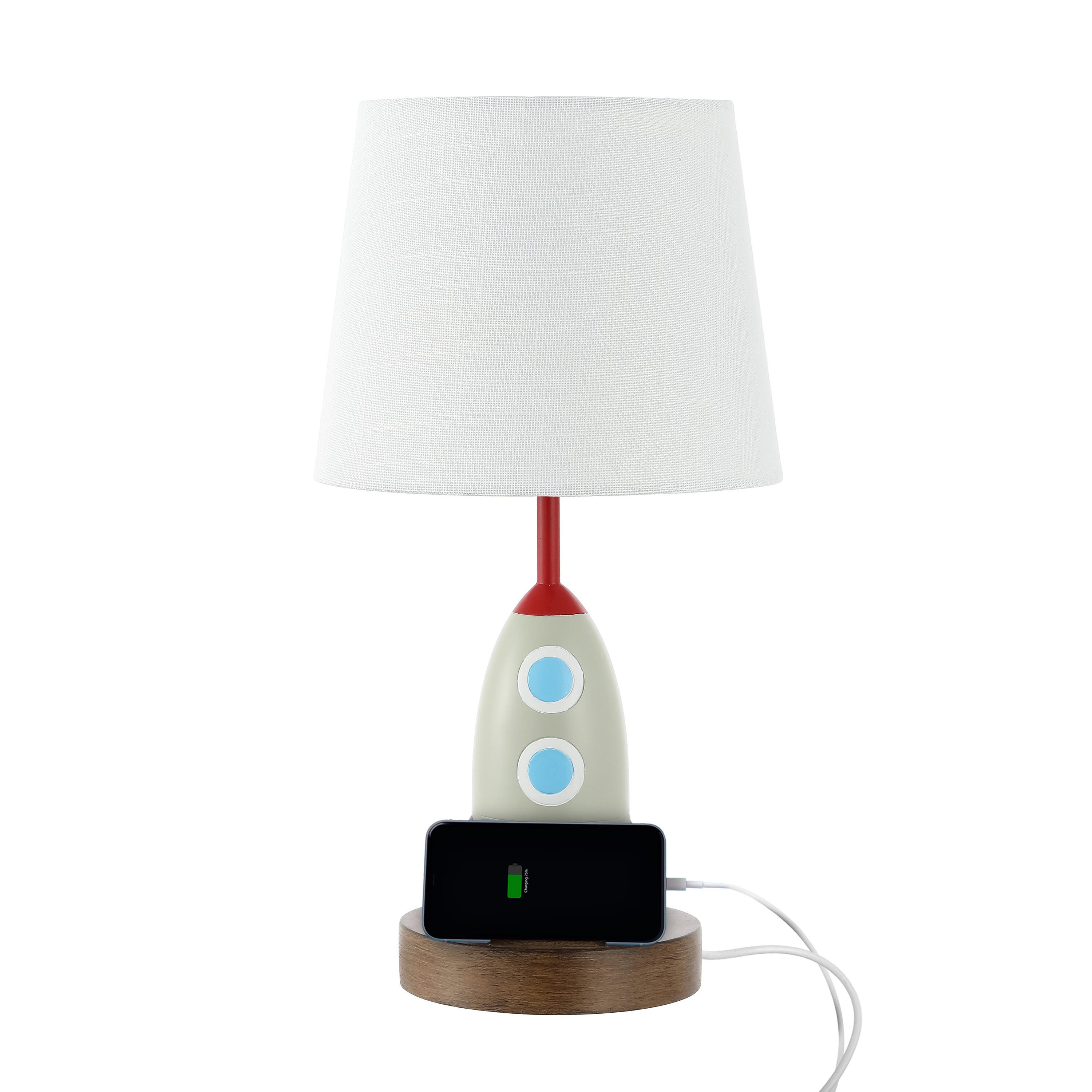 Jonathan Y Houston Rocket LED Kids Table Lamp, , large