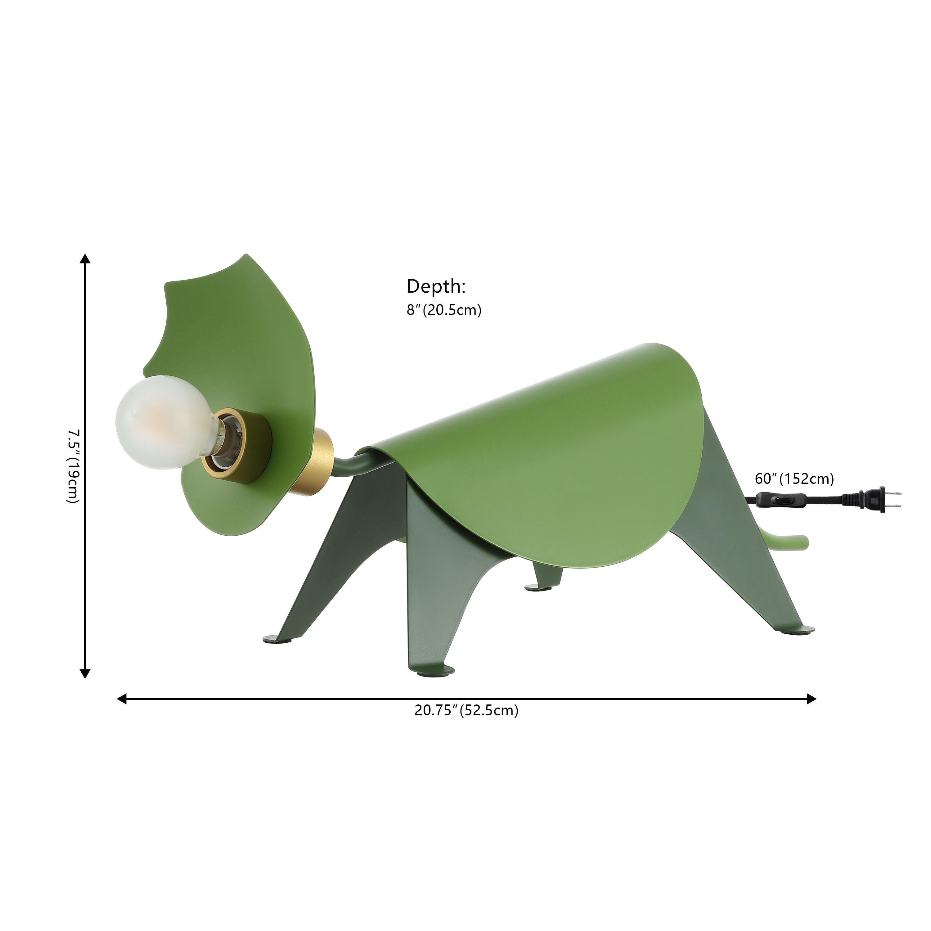 Jonathan Y Gretchen Triceratops LED Kids Lamp, , large