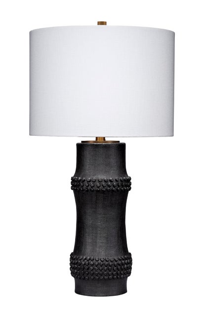 Relaxed Elegance Dahlia Table Lamp, Antique Black