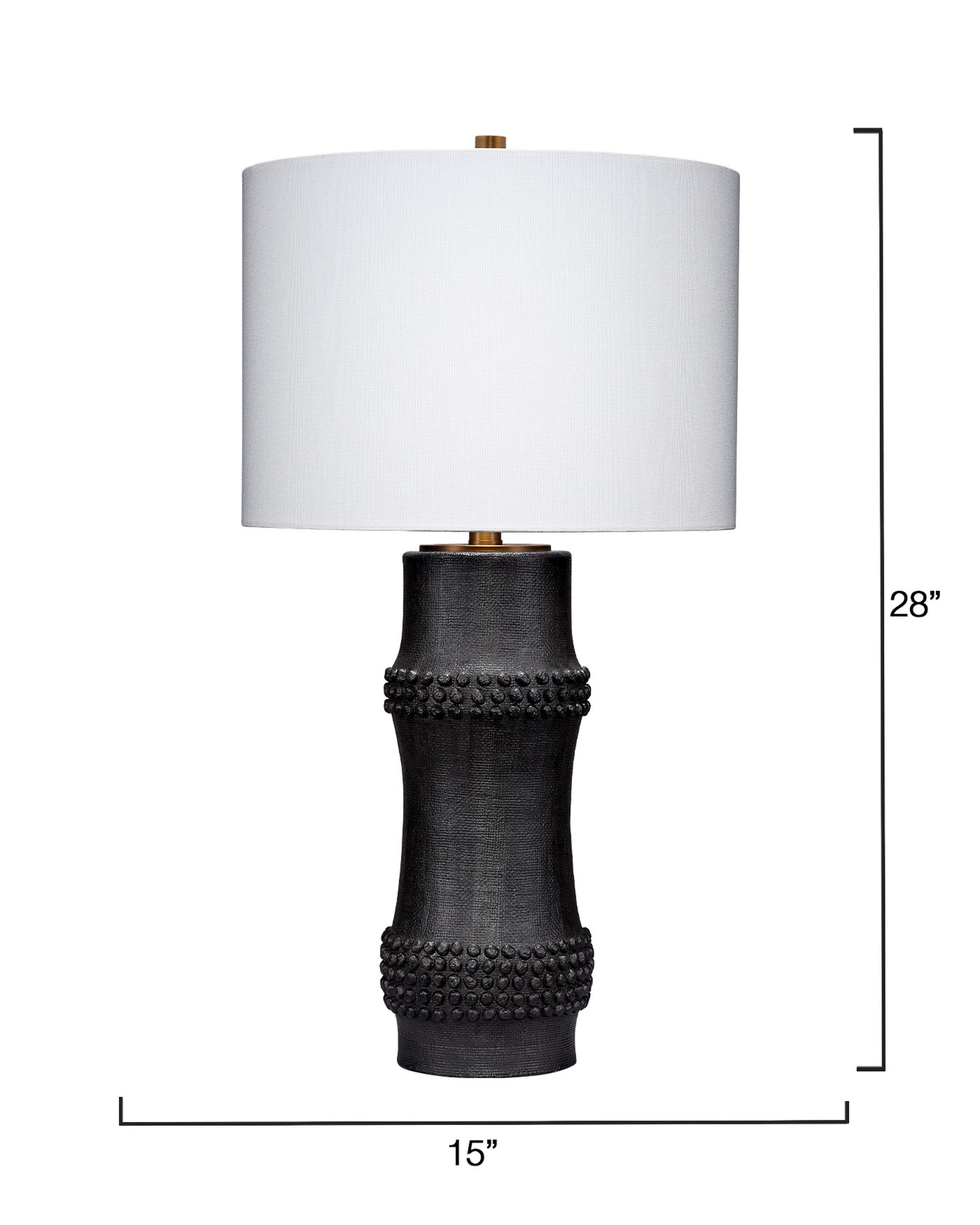 Relaxed Elegance Dahlia Table Lamp, Antique Black, large