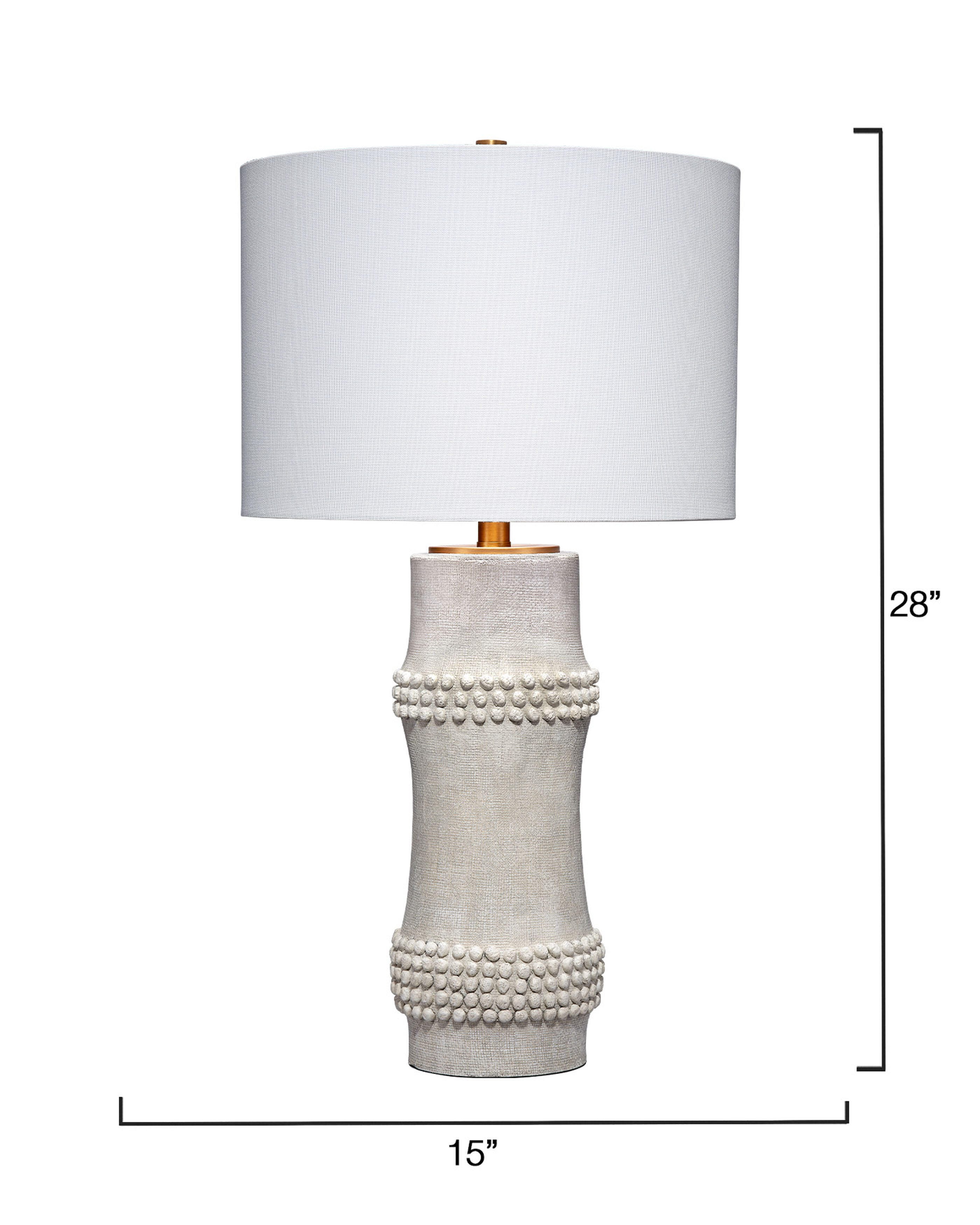 Relaxed Elegance Dahlia Table Lamp, White, large